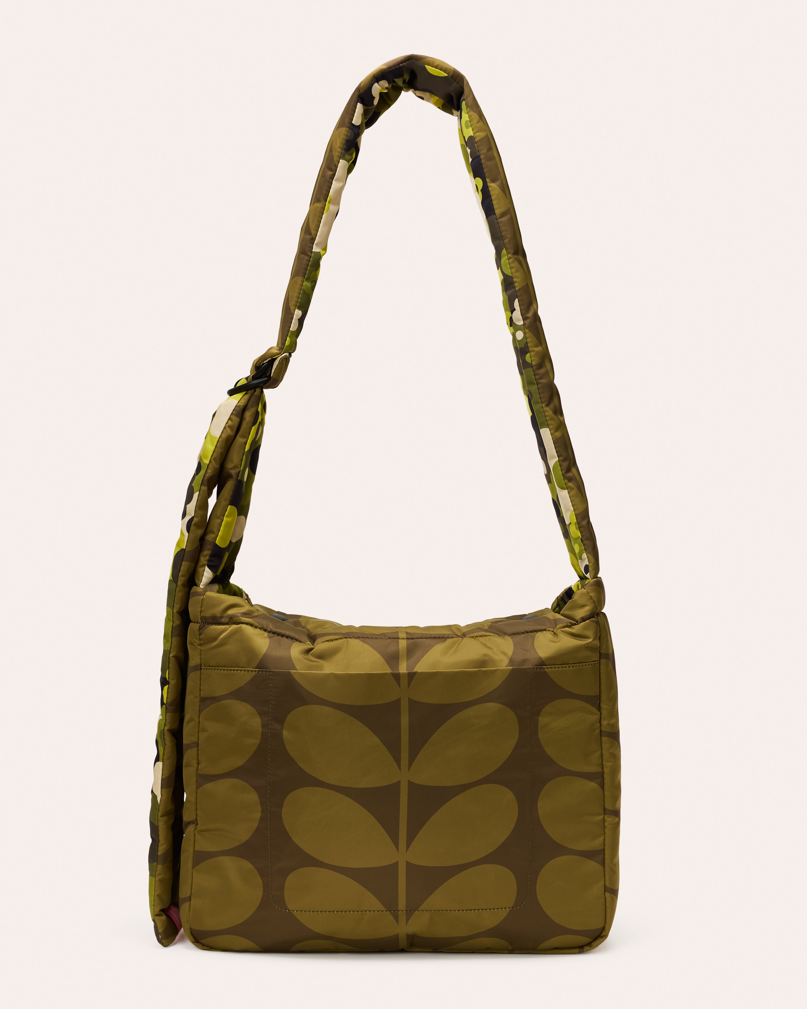 Reversible Puffy Crossbody - Solid Stem Khaki and Fern