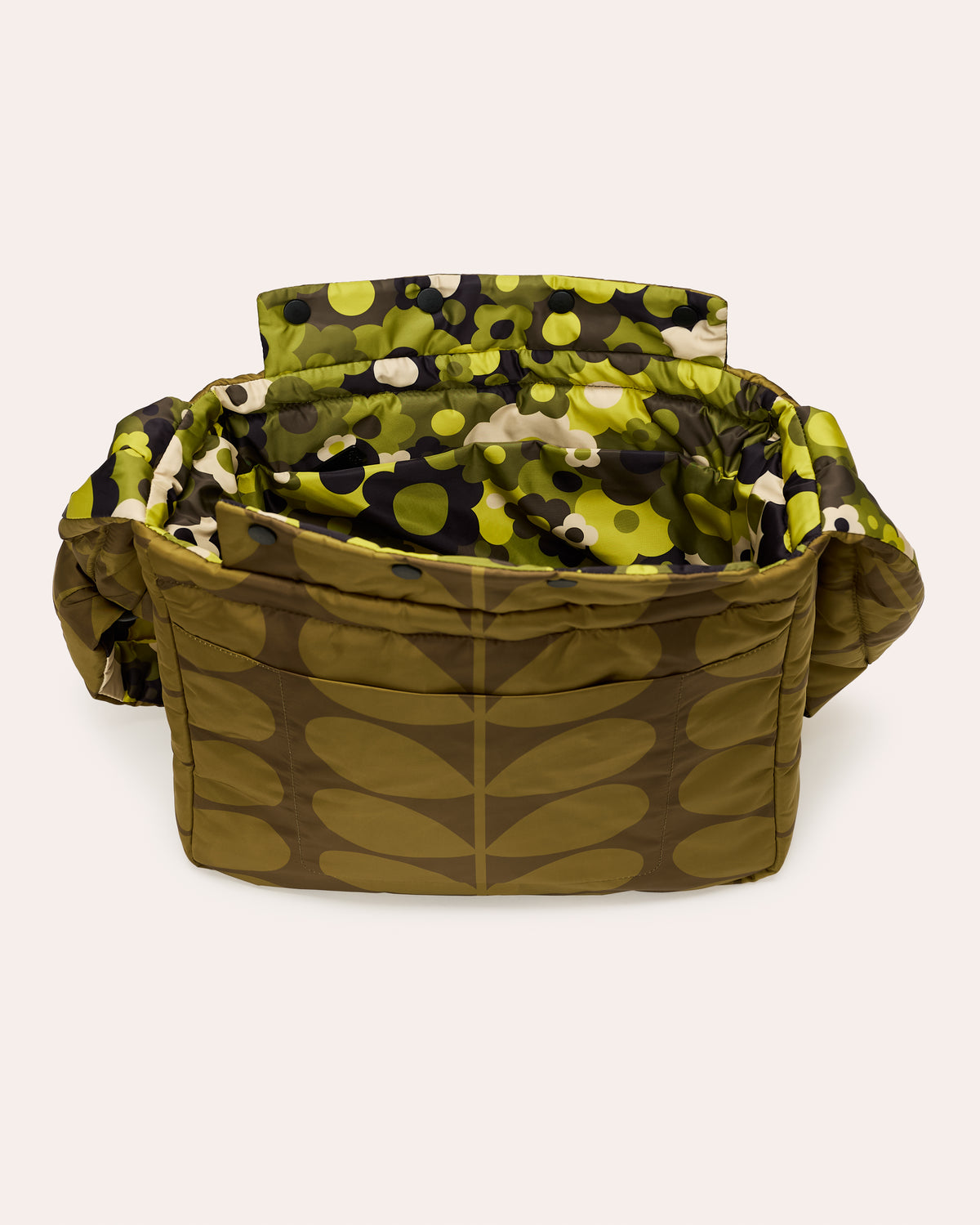 Reversible Puffy Crossbody - Solid Stem Khaki and Fern