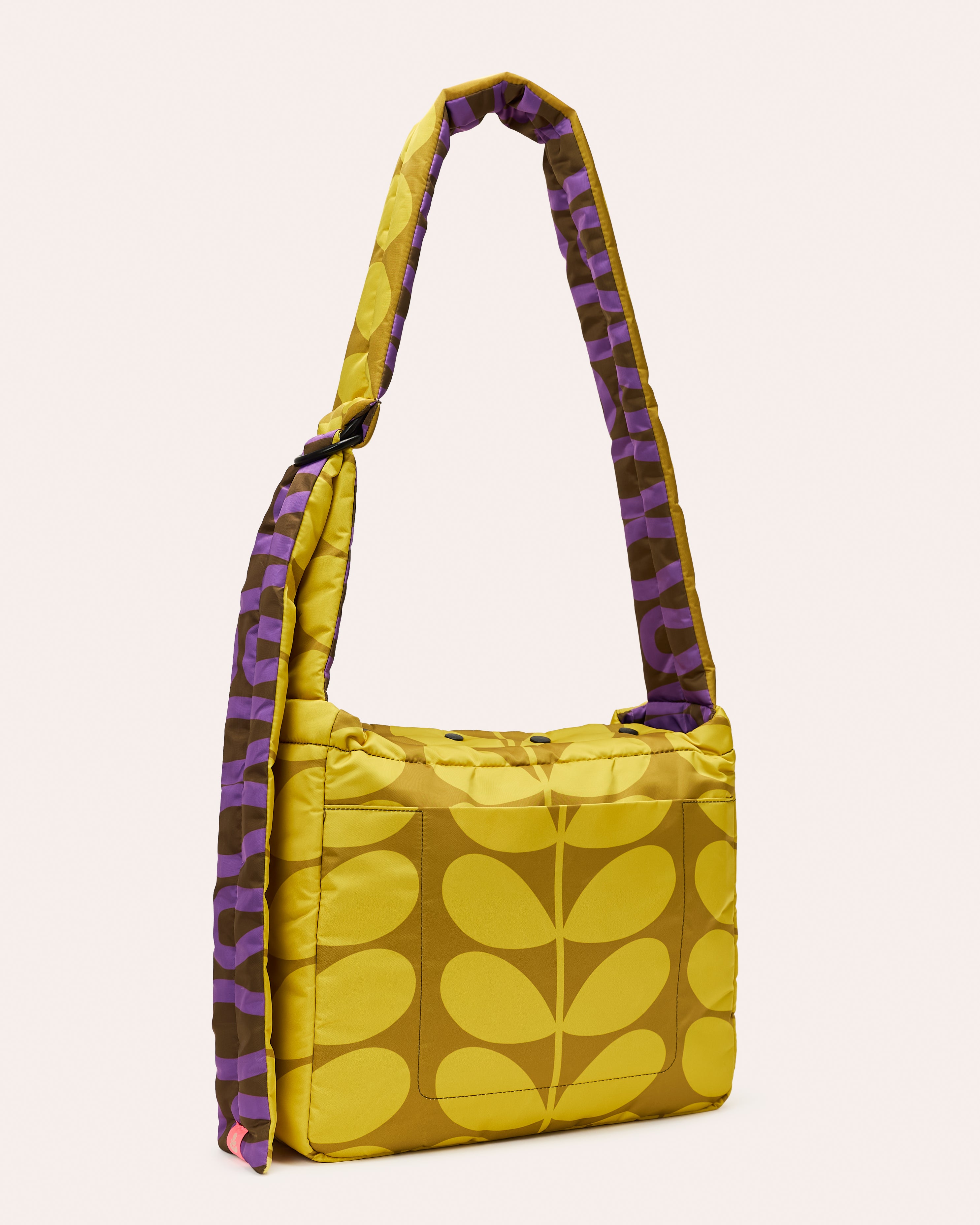Reversible Puffy Crossbody - Solid Stem Gorse and Heather