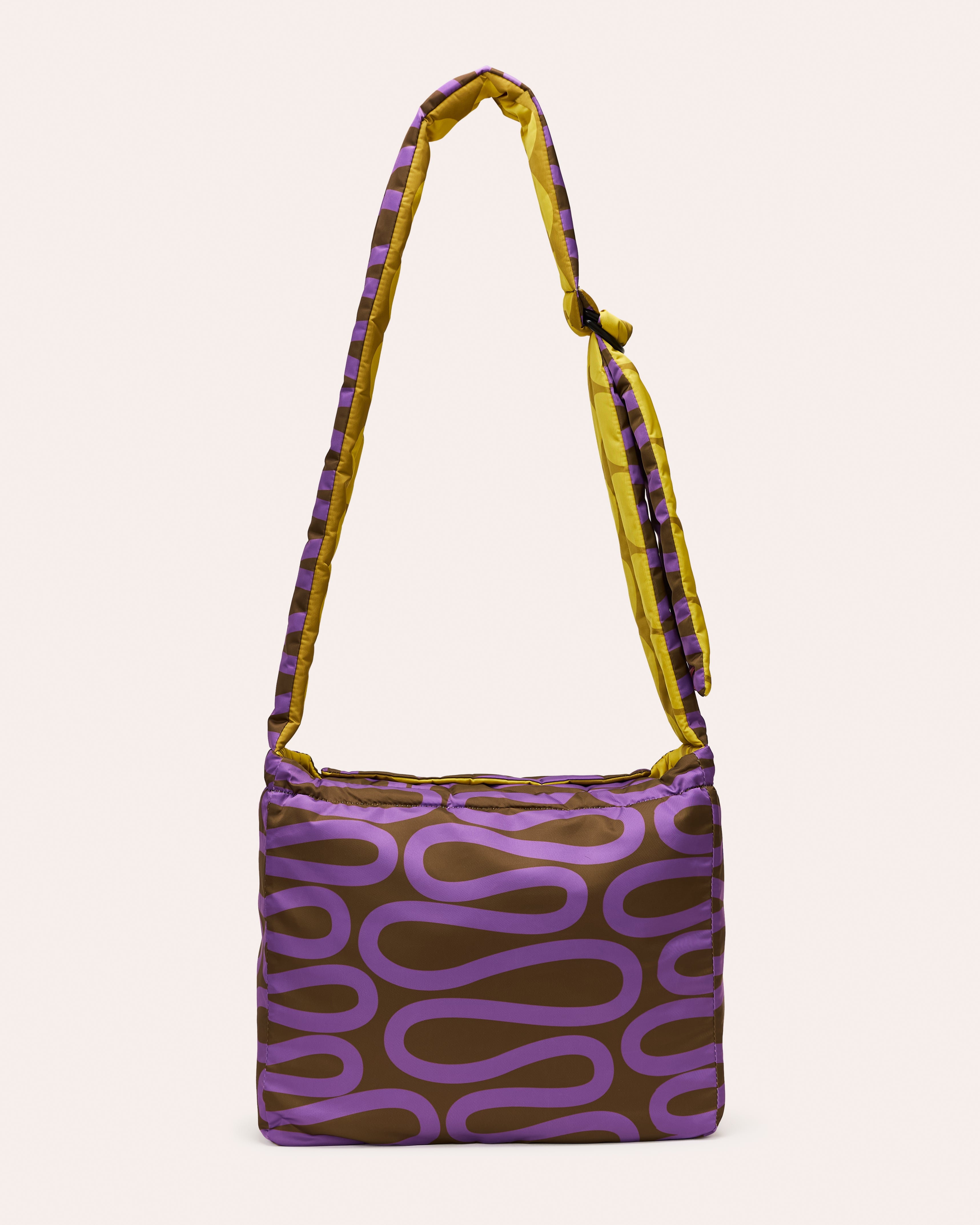 Reversible Puffy Crossbody - Solid Stem Gorse and Heather