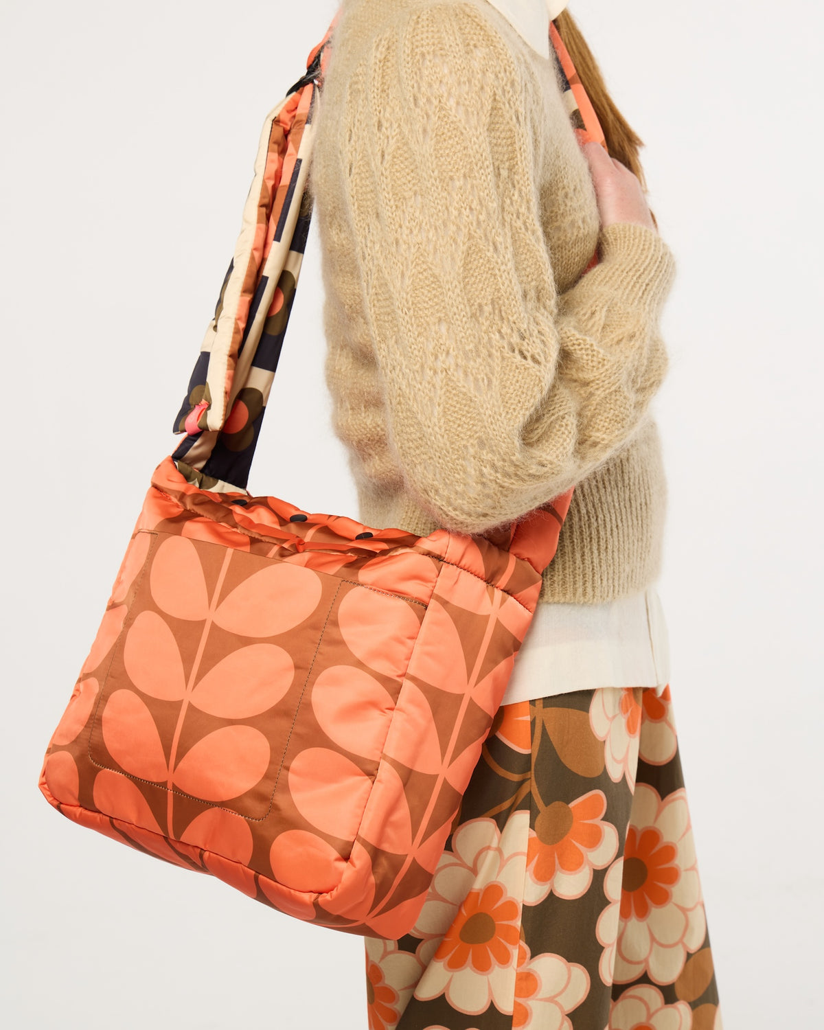Reversible Puffy Crossbody - Solid Stem Marmalade and Clementine