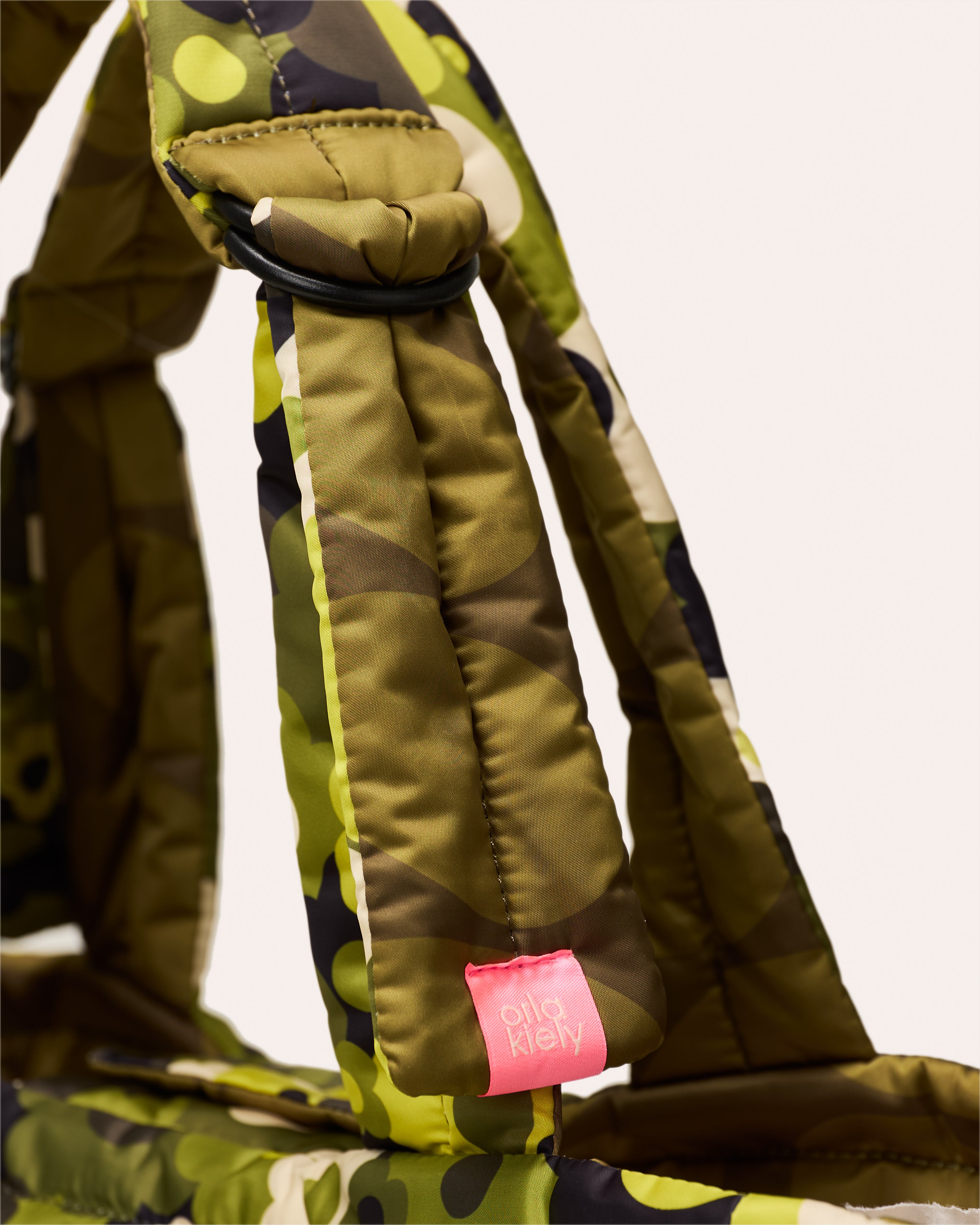 Reversible Puffy Tote - Solid Stem Khaki and Fern