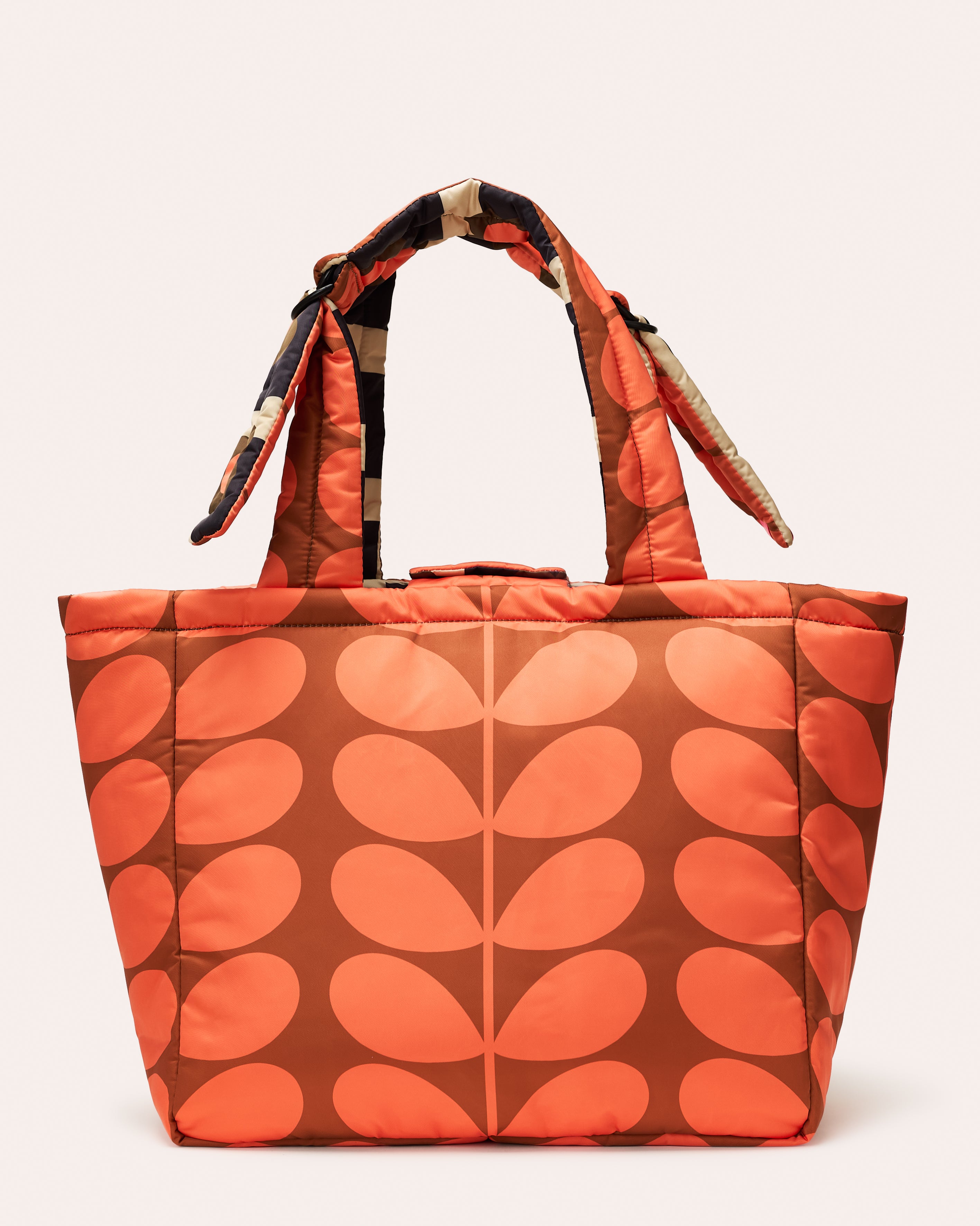 Reversible Puffy Tote - Solid Stem Marmalade and Clementine