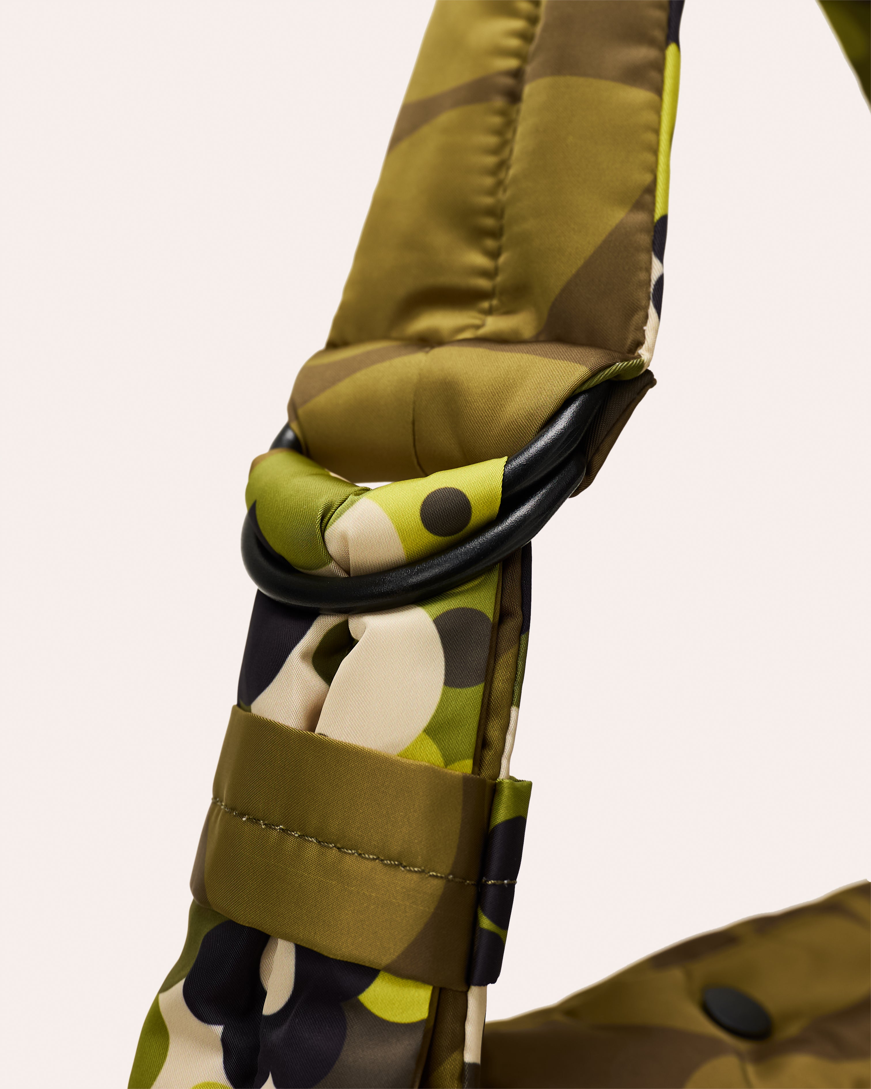 Reversible Puffy Shoulder Bag - Solid Stem Khaki and Fern