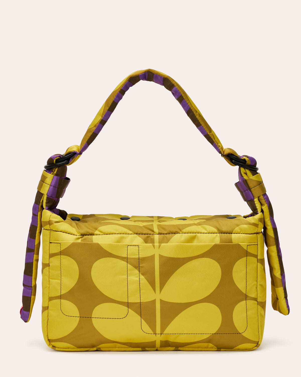 Reversible Puffy Shoulder Bag - Solid Stem Gorse and Heather