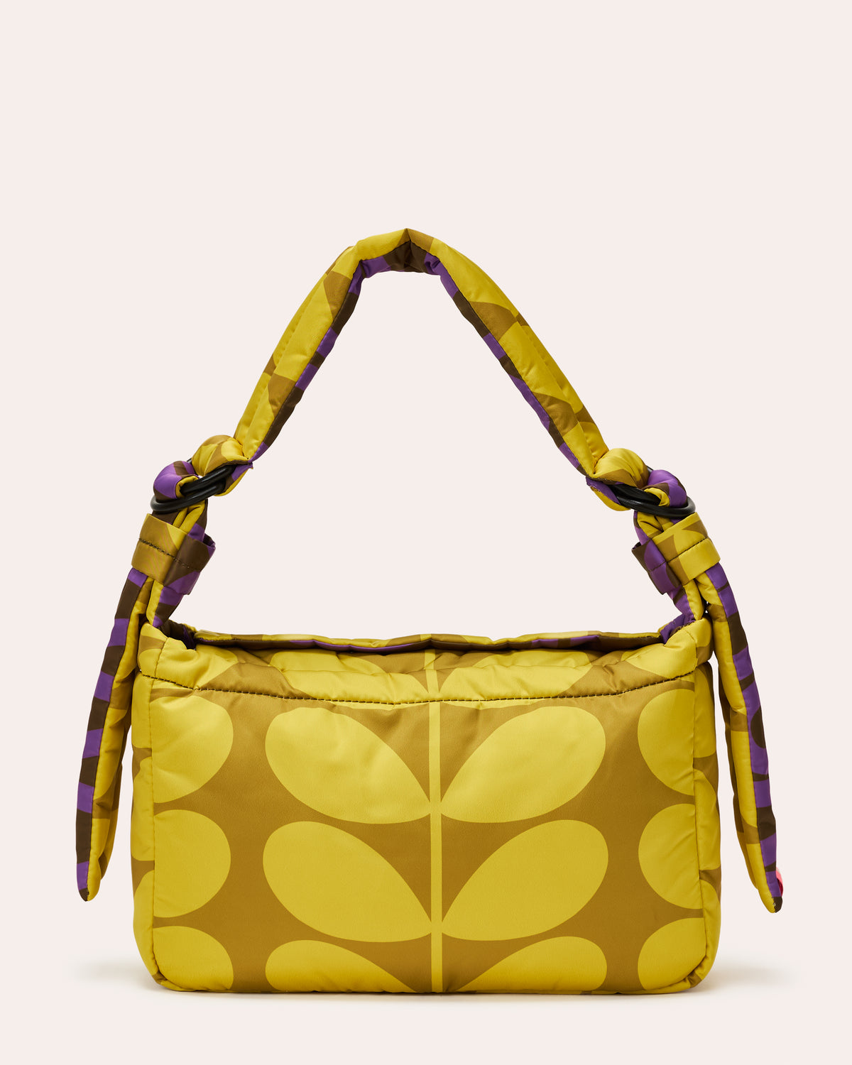 Reversible Puffy Shoulder Bag - Solid Stem Gorse and Heather
