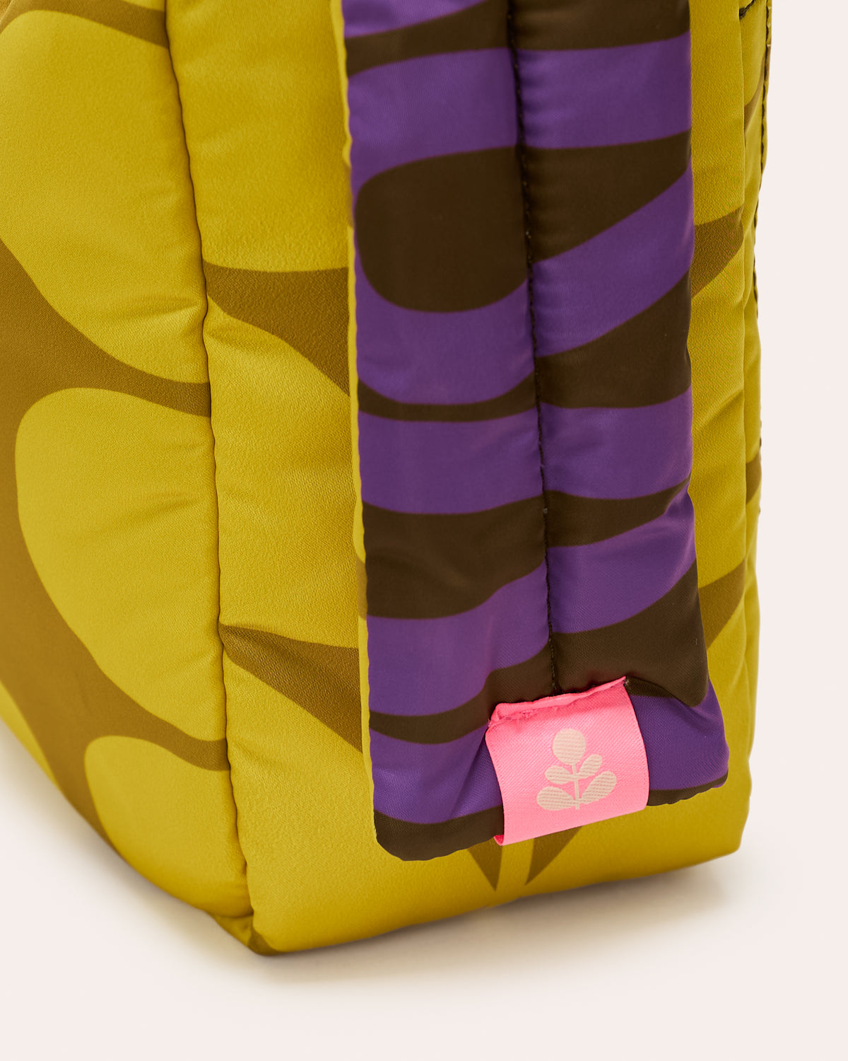 Reversible Puffy Shoulder Bag - Solid Stem Gorse and Heather