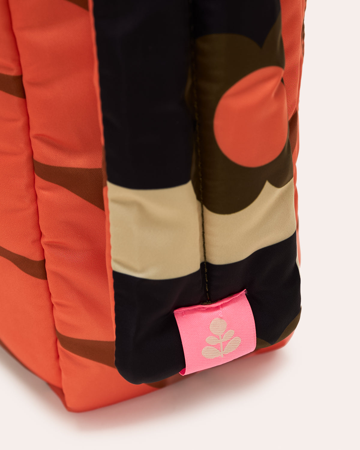 Reversible Puffy Shoulder Bag - Solid Stem Marmalade and Clementine