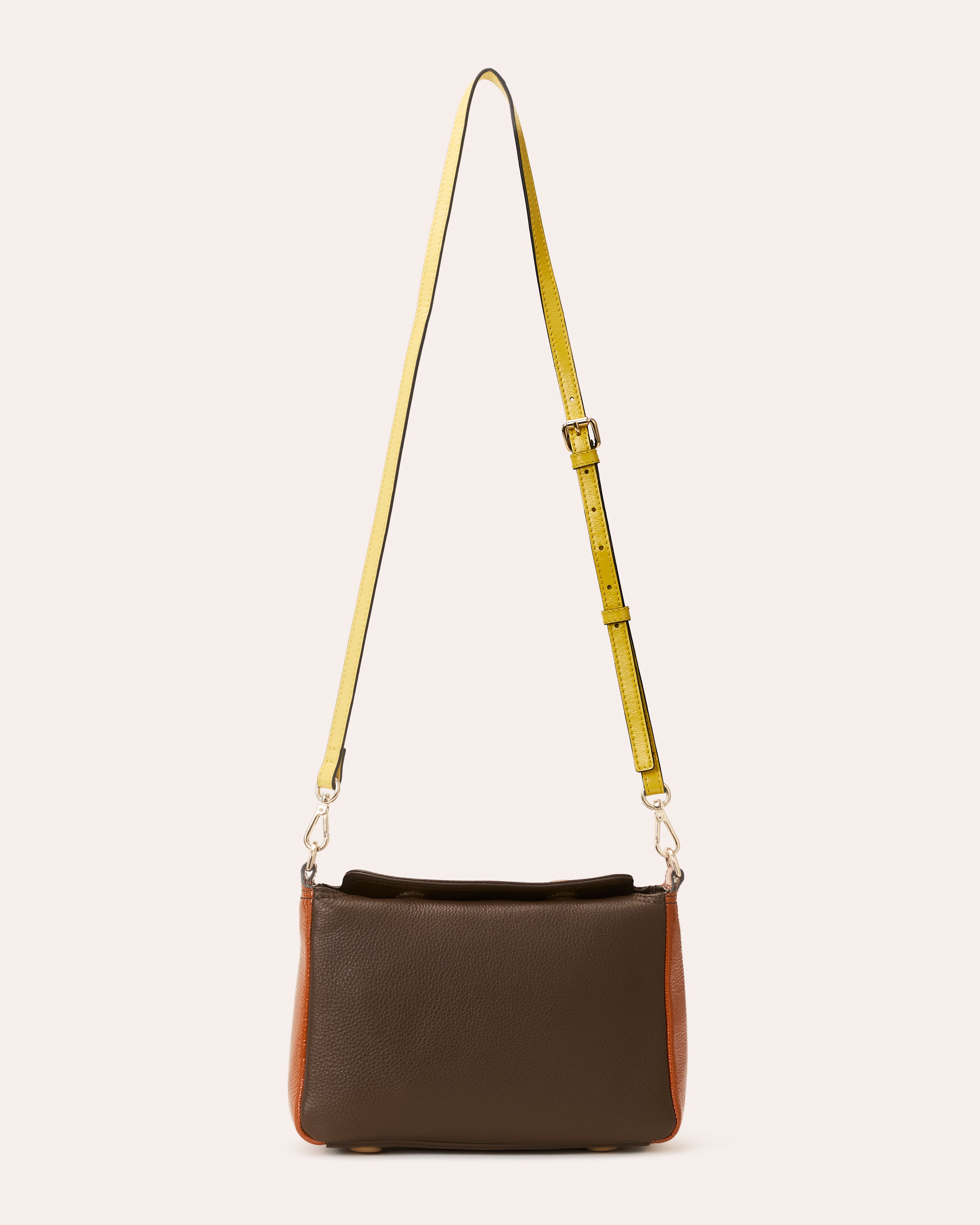 Mini Softie Leather Handbag - Sheepskin Applique Chocolate