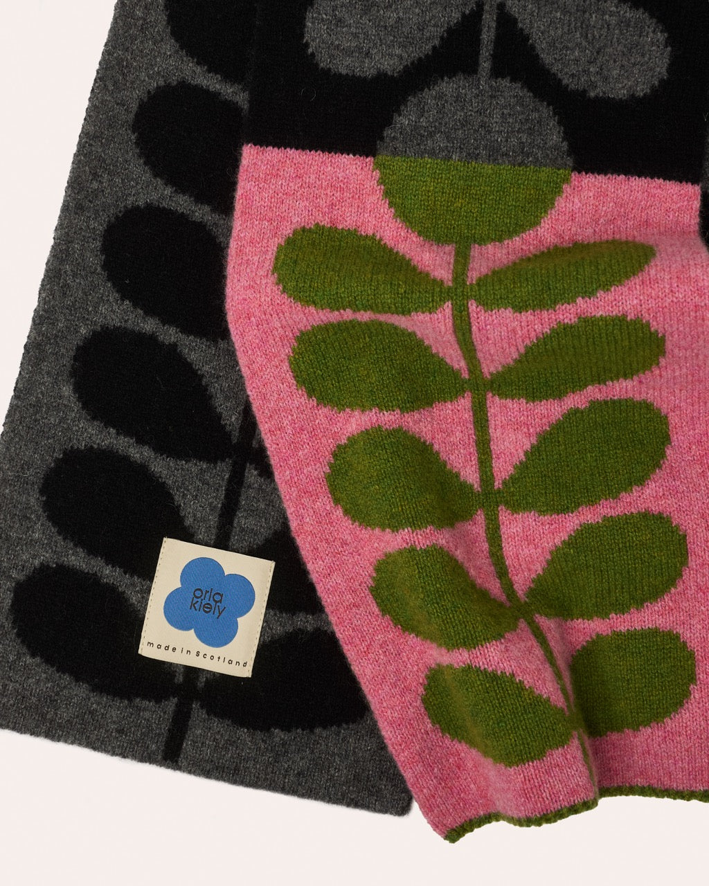 Duo Scarf - Sixties Stem Black/Moss/Nougat