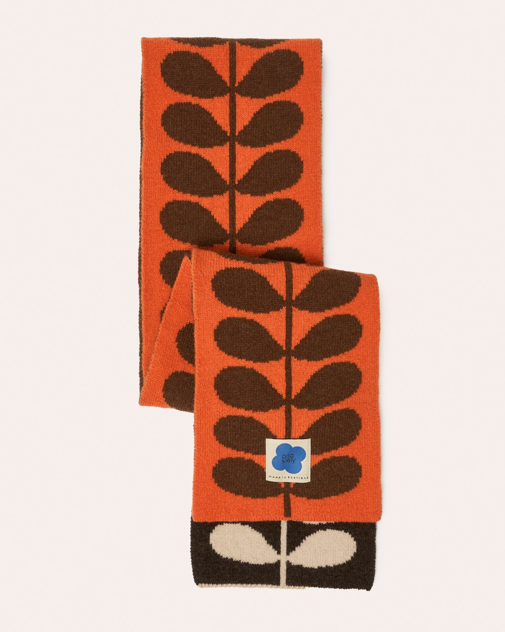 Duo Scarf - Sixties Stem Turmeric/Spaniel/Black