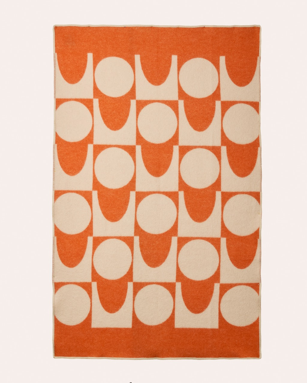 Wool Blanket - Spot Square Orange