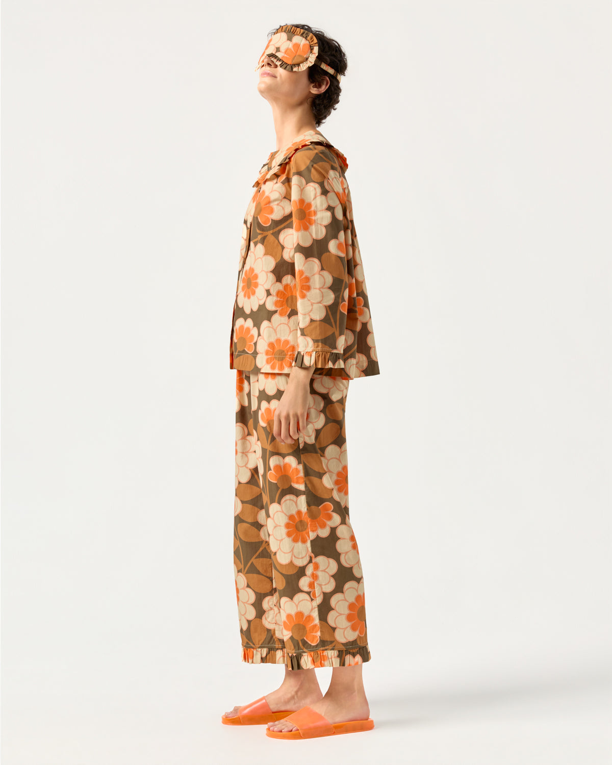 Pyjama & Eye Mask Bundle - Dahlia Orange