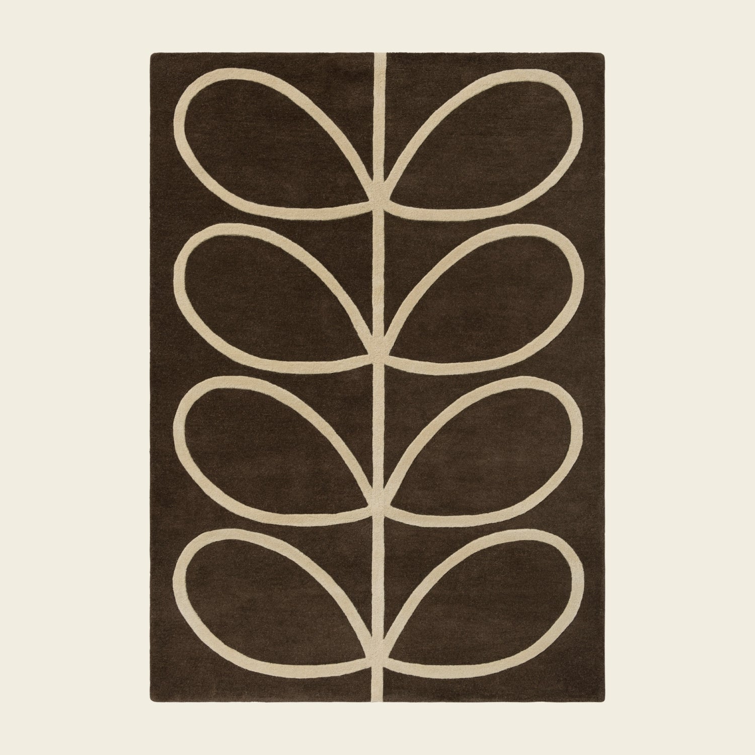 Linear Stem Rug - Walnut