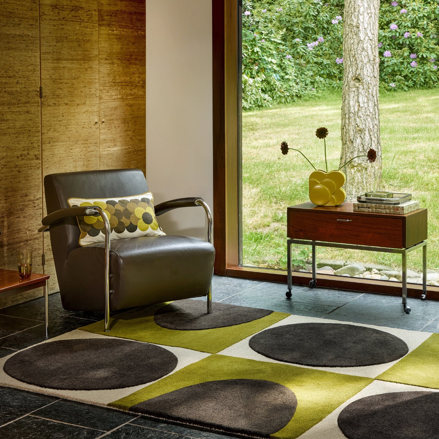 Spot Square Rug Walnut Lichen