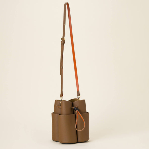 Flower Petal Crossbody - Brown