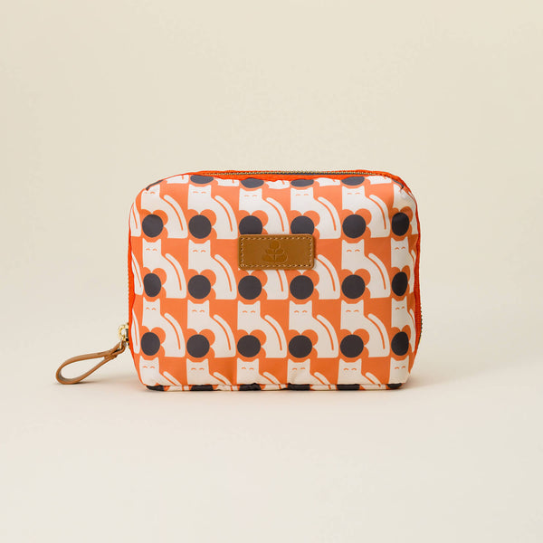 Happy Holiday Medium Pouch - Poppy Cat Orange