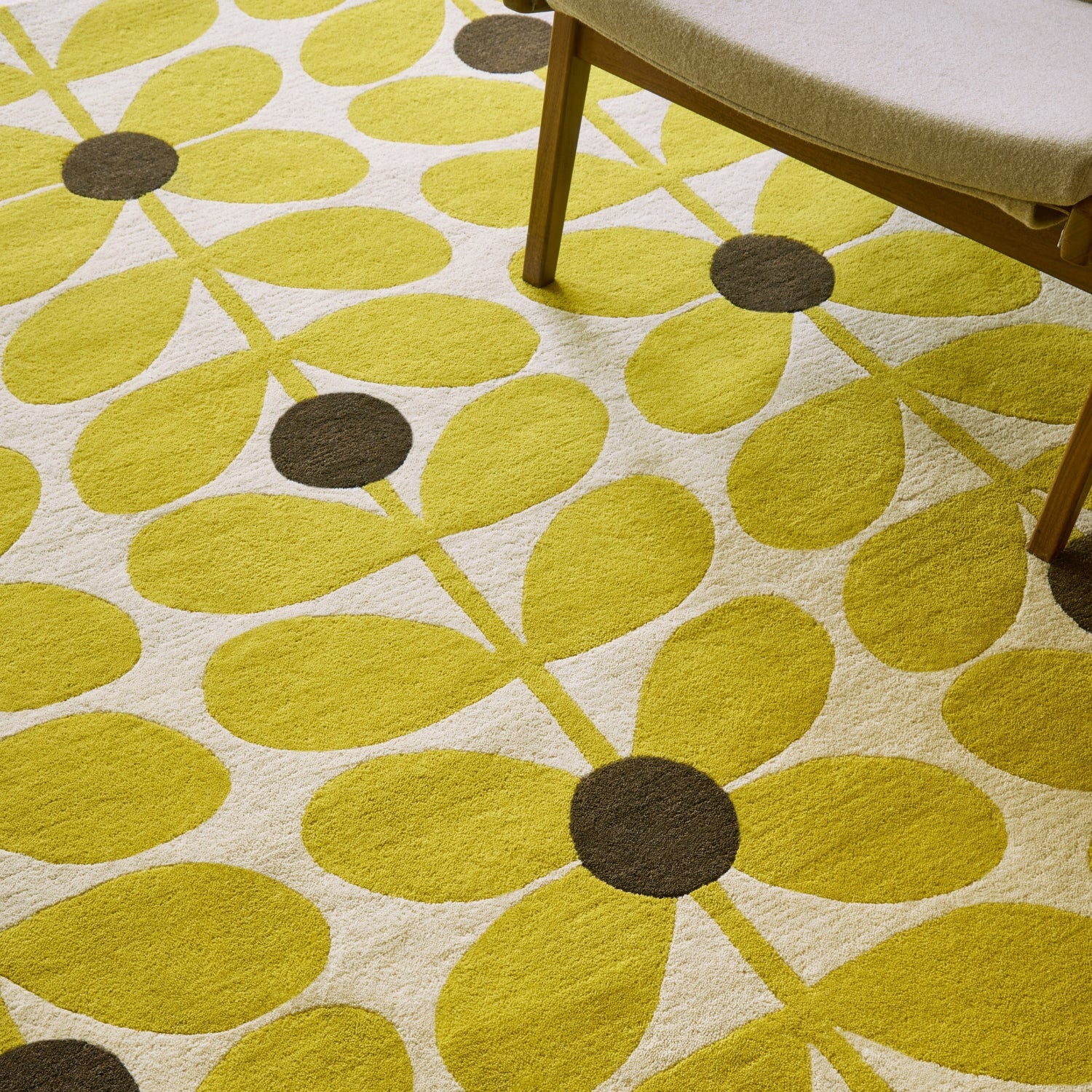 Sixties Stem Rug - Yellow