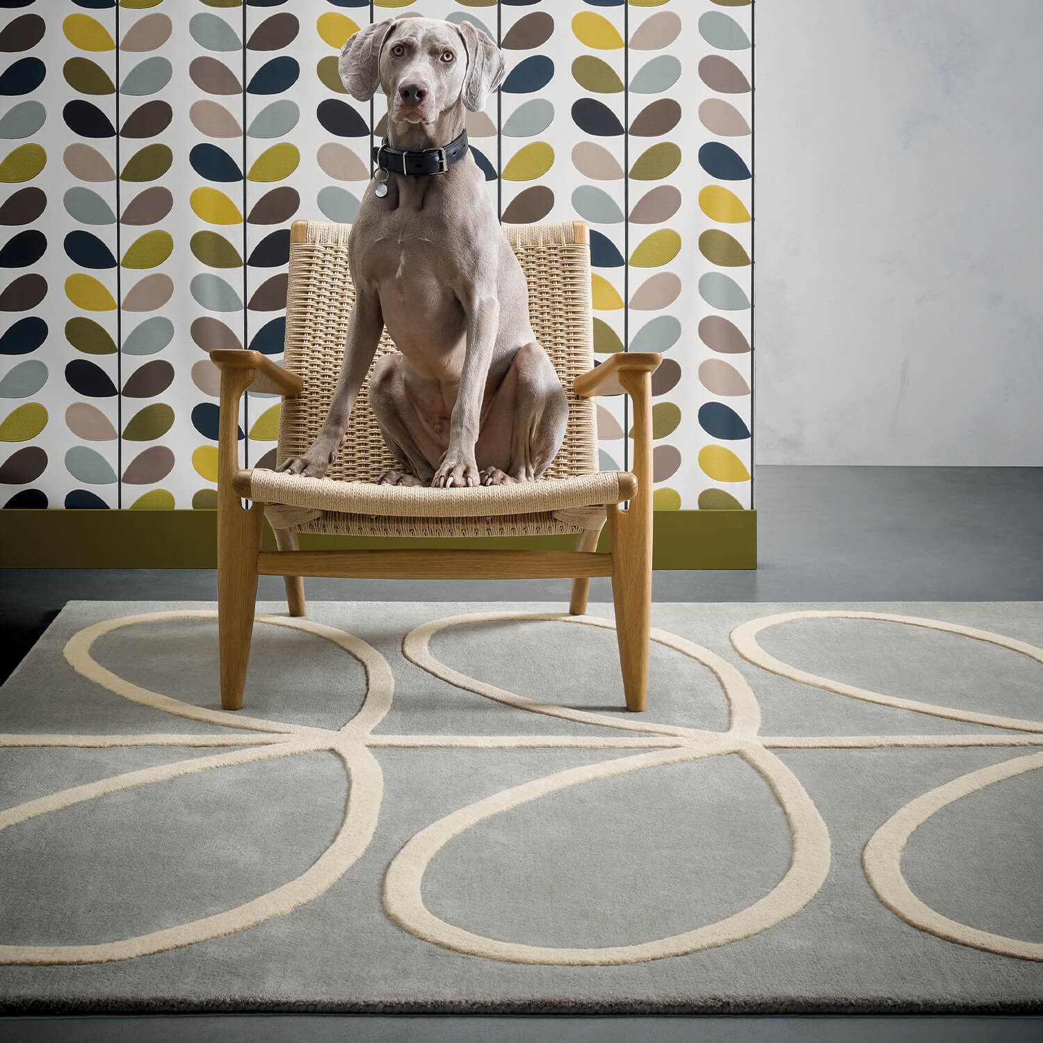 Giant Linear Stem Rug Cool