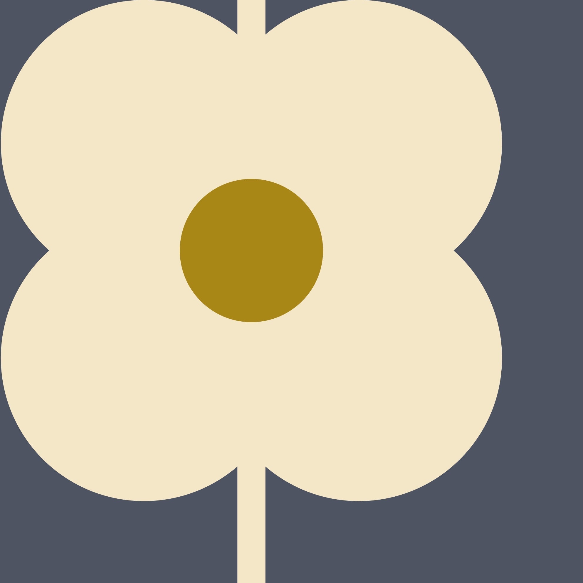 Abacus Flower Denim Wallpaper