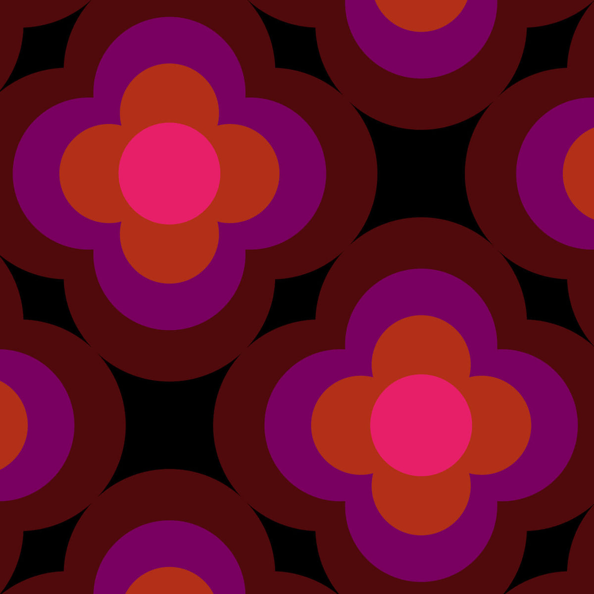 Radial Flower Wallpaper Sample
