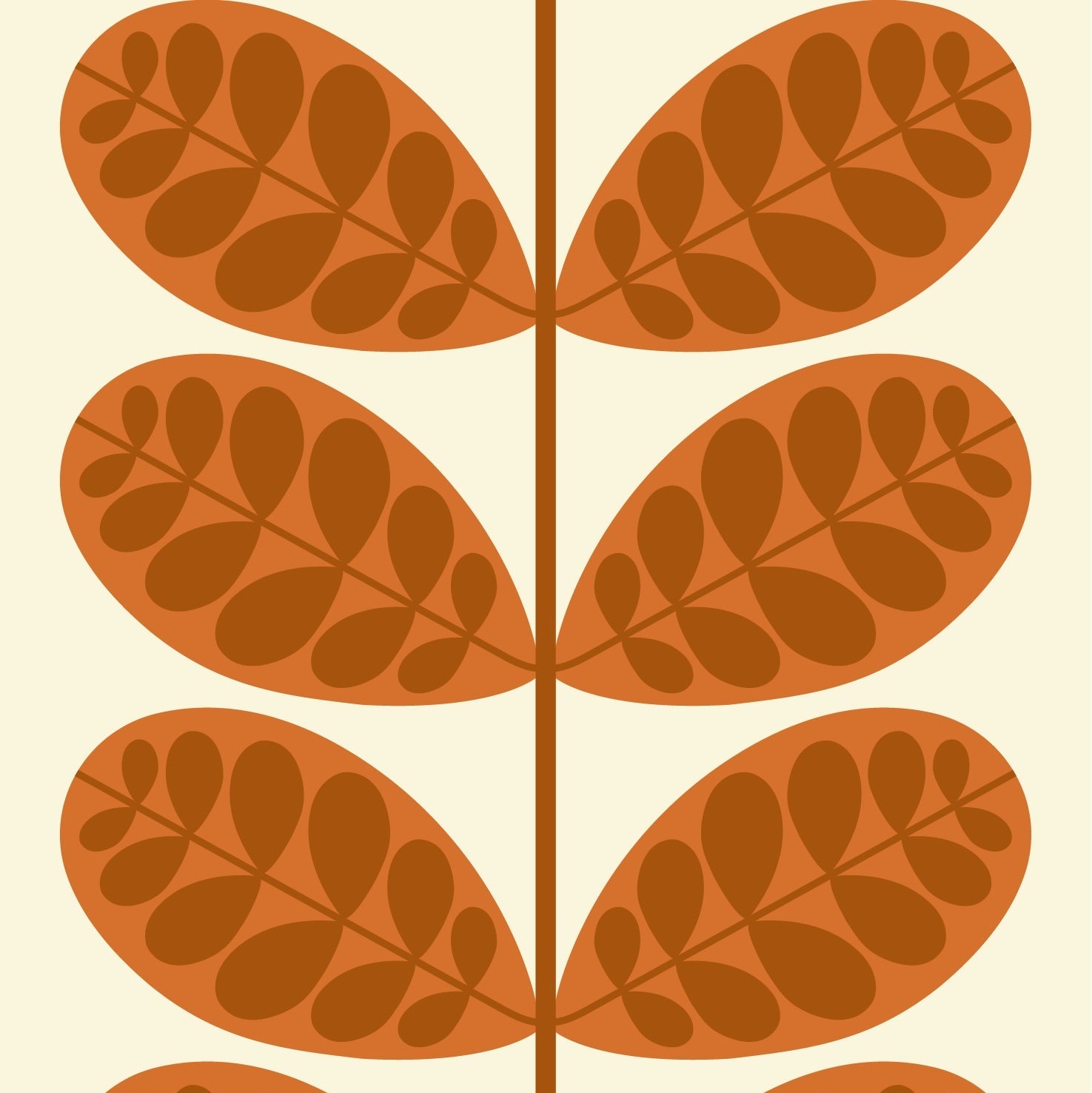 Botanica Orange Wallpaper Sample