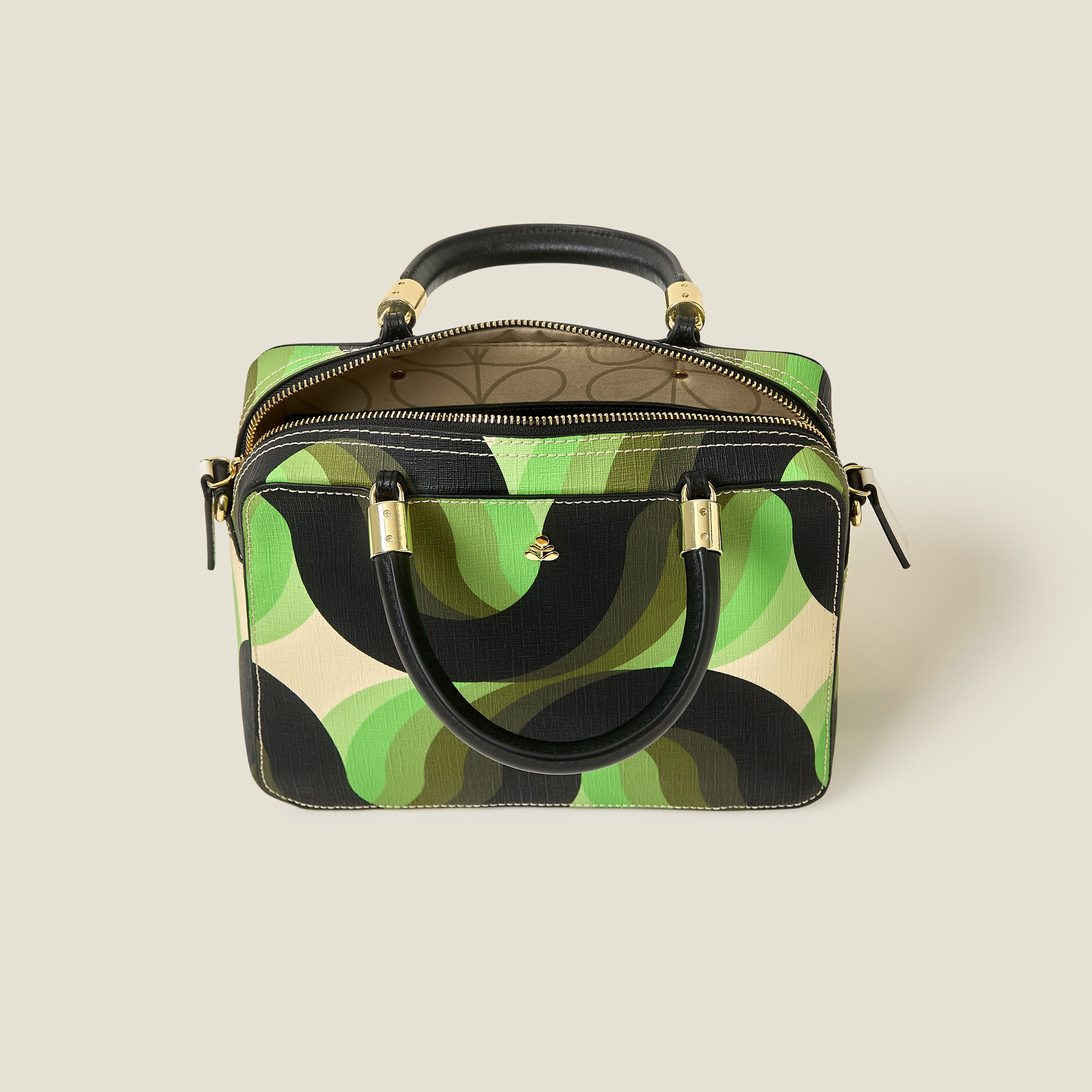 Medium Block Handbag - Rolling Waves Electra