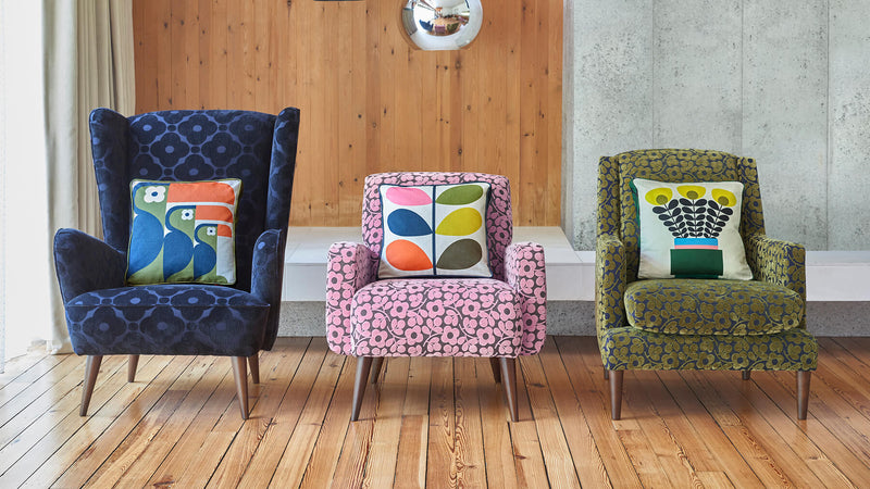 Lifestyle Image of floral Orla Kiely Chairs