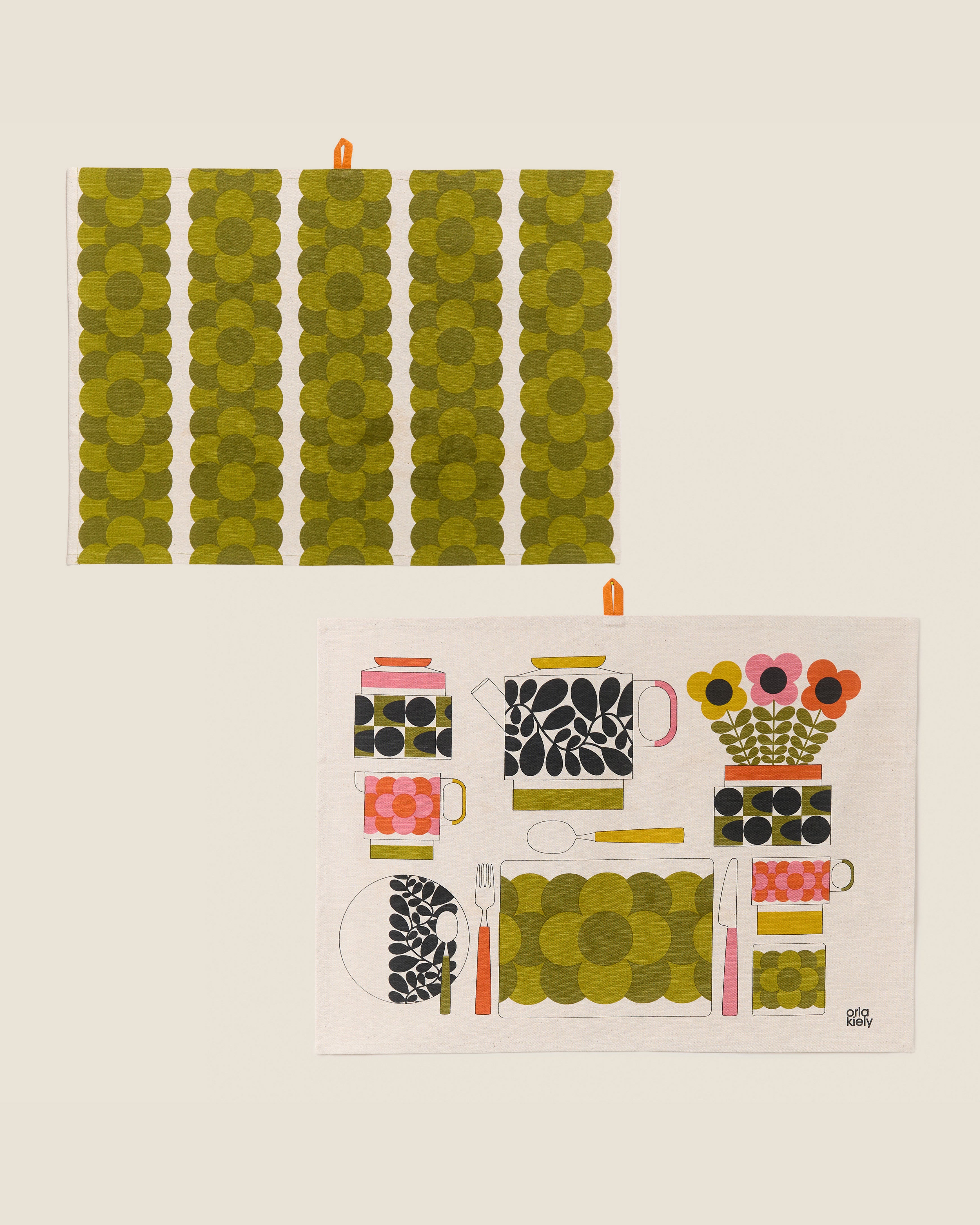 Retro Stripe Set of 2 Tea Towels