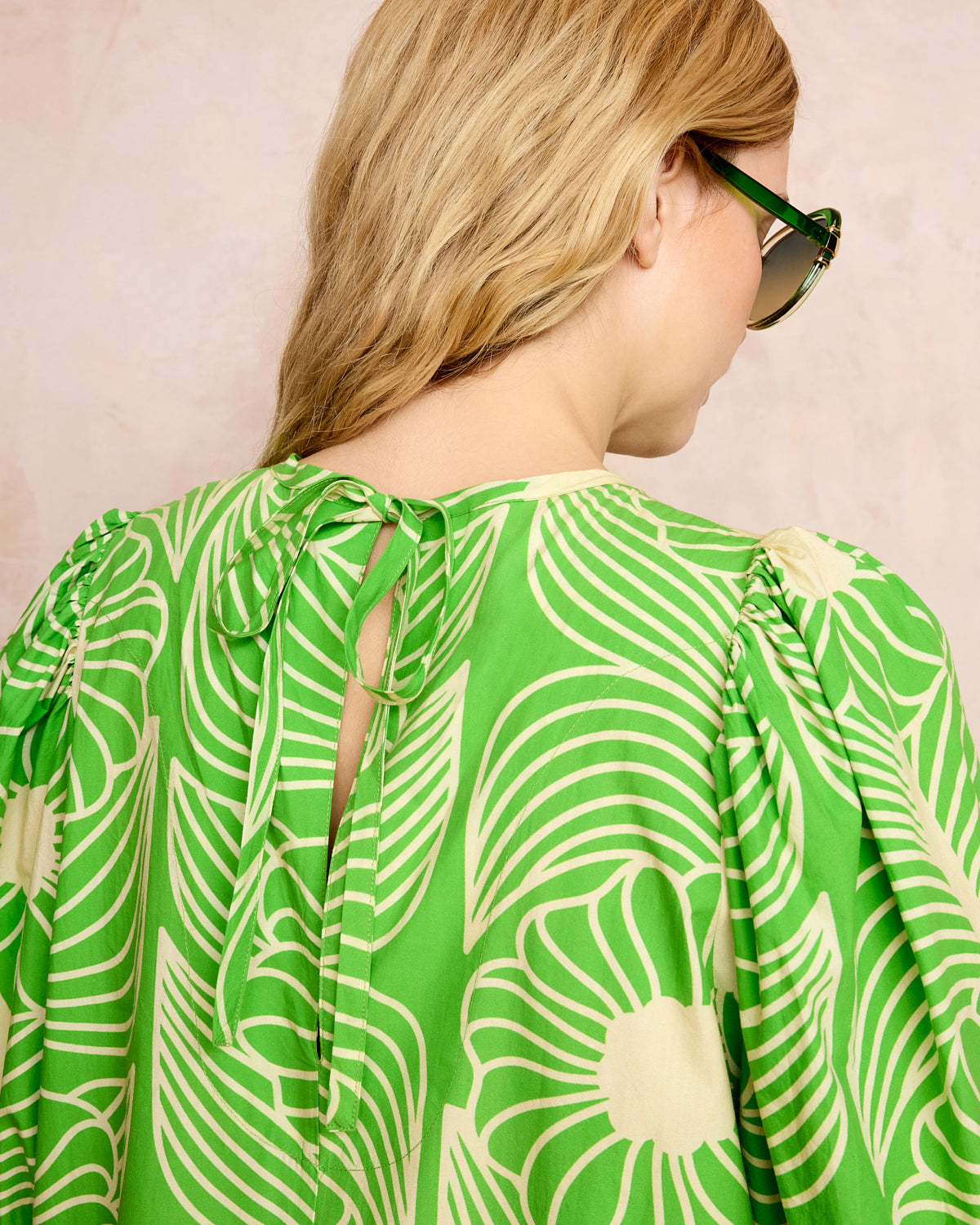 Bella Puff Sleeve Dress Moonflower Spring Green