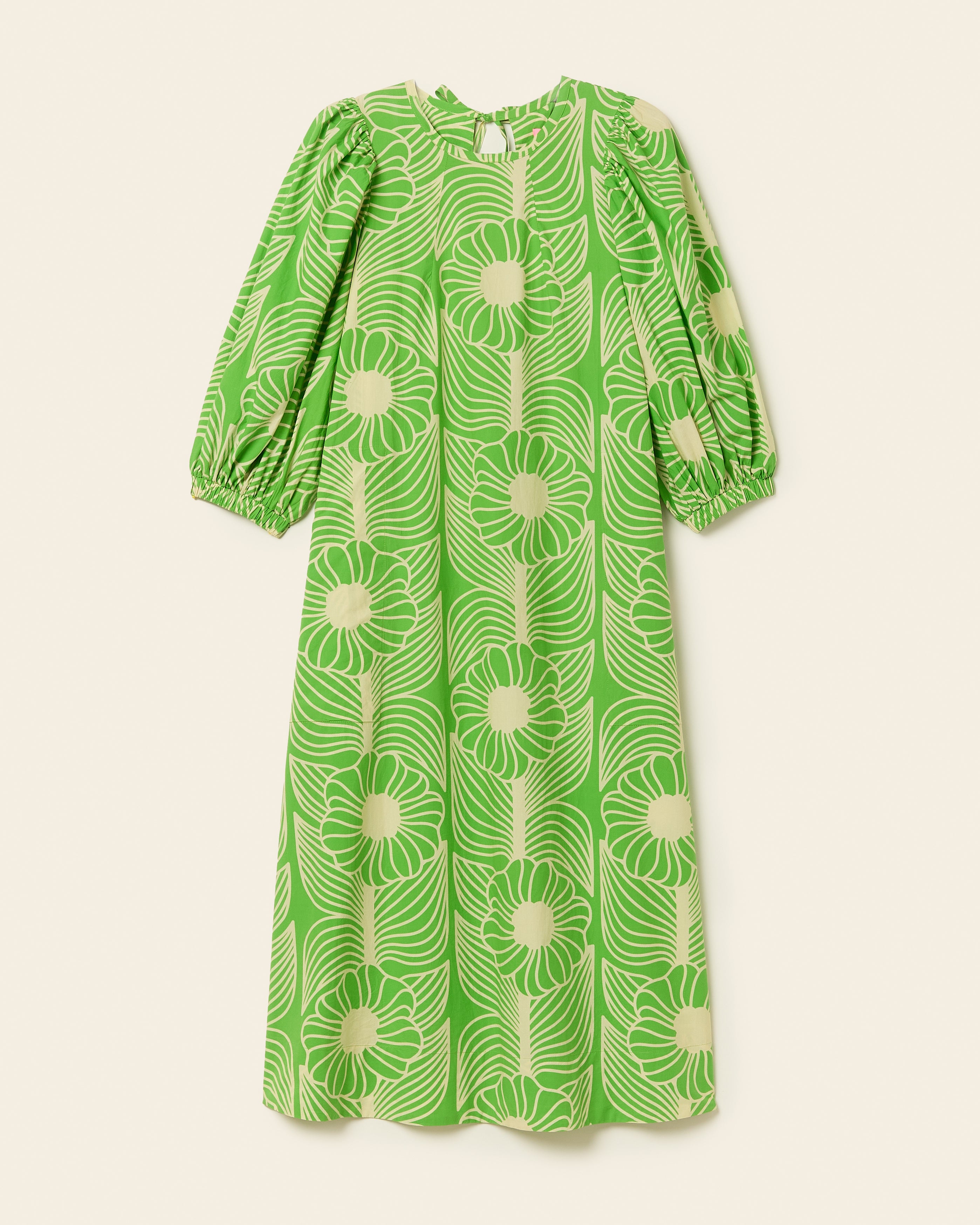 Bella Puff Sleeve Dress Moonflower Spring Green