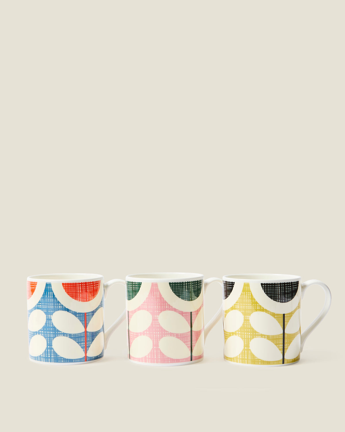 Large Mug Set of 3 - Scribble Sunflower