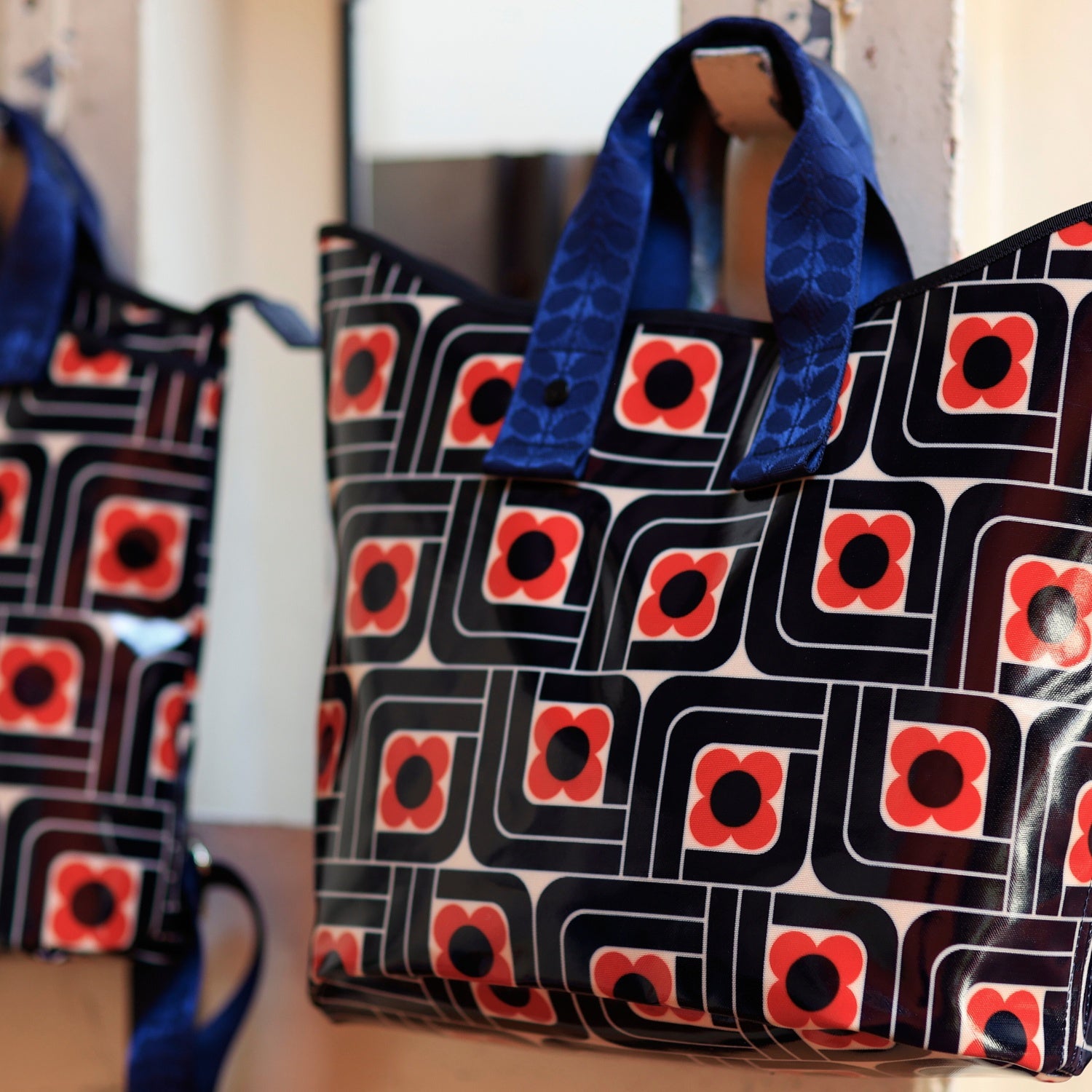orla kiely トートバッグ セット Carry Grab Tote Bag - Woodblock Ink