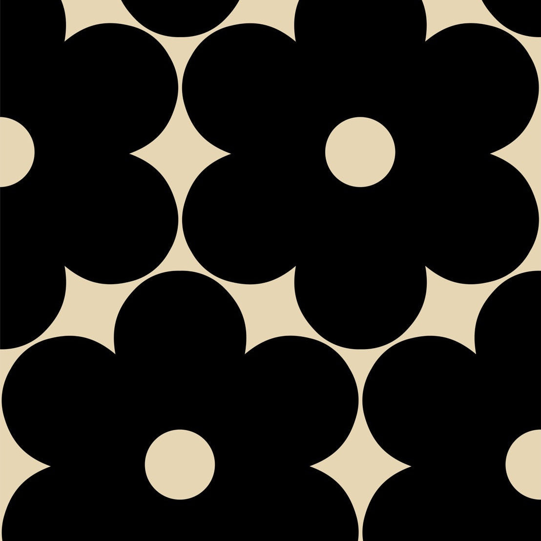 Flower Power Black Wallpaper