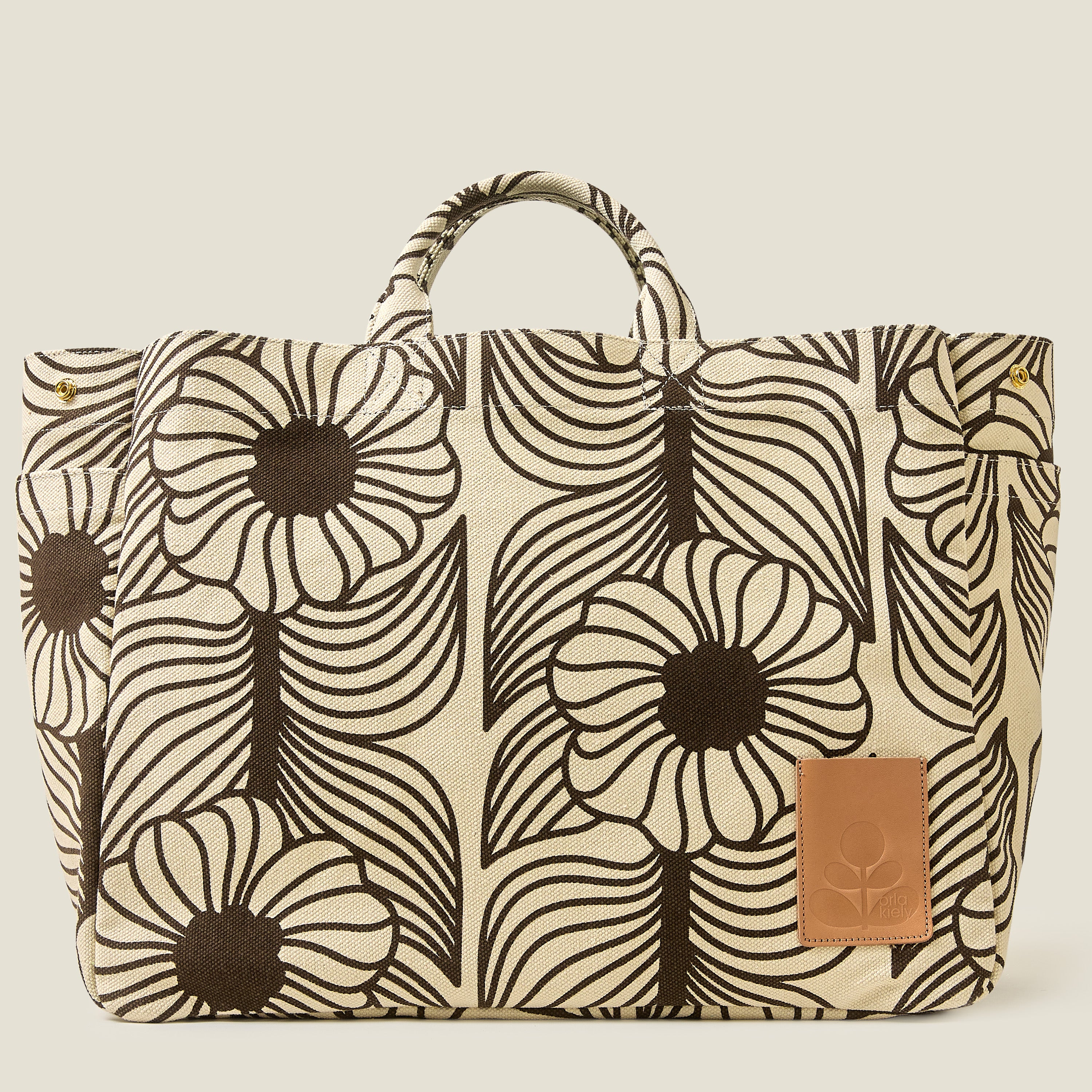 Gable Cotton Canvas XL Tote - Moonflower Desert