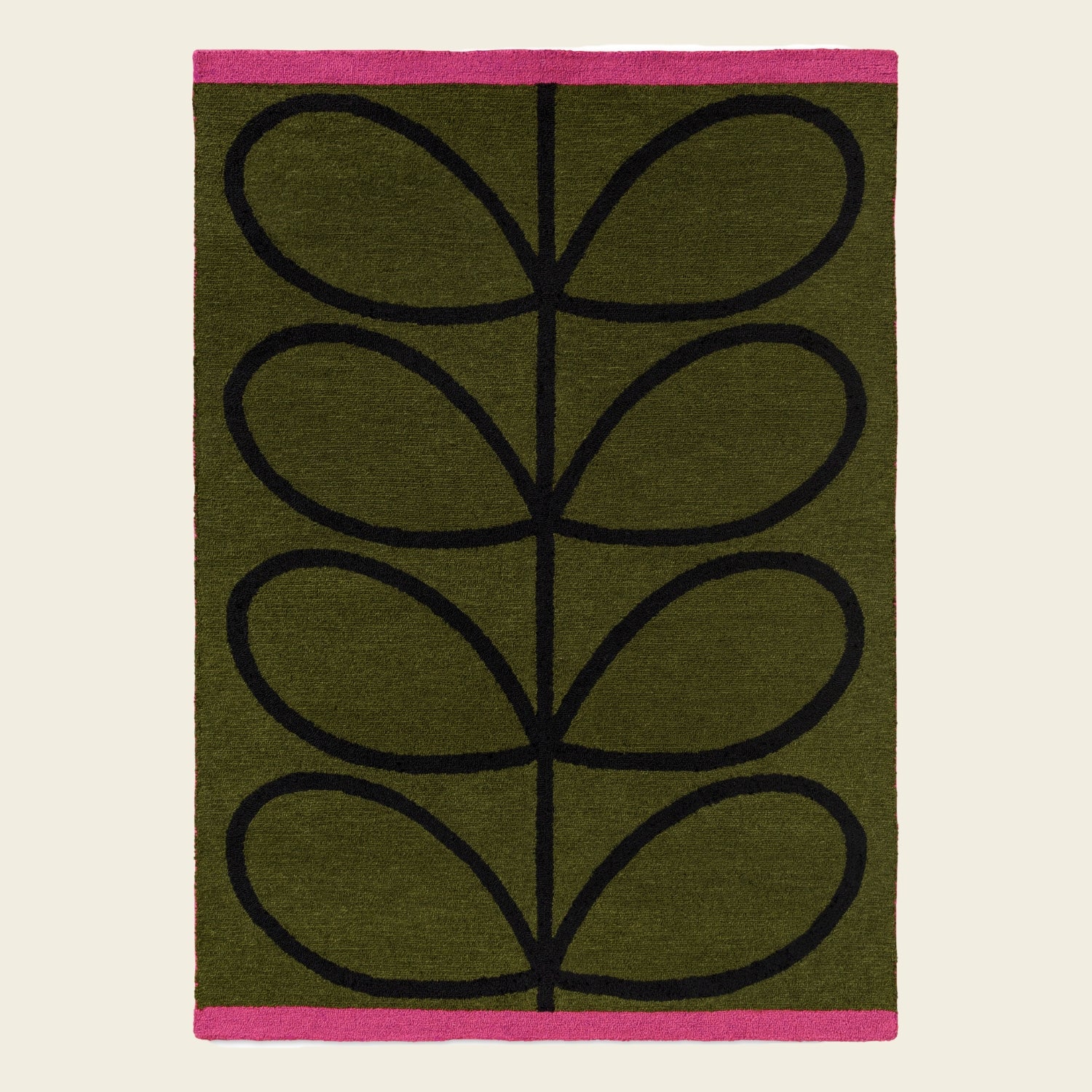 Linear Stem Outdoor Rug - Olive