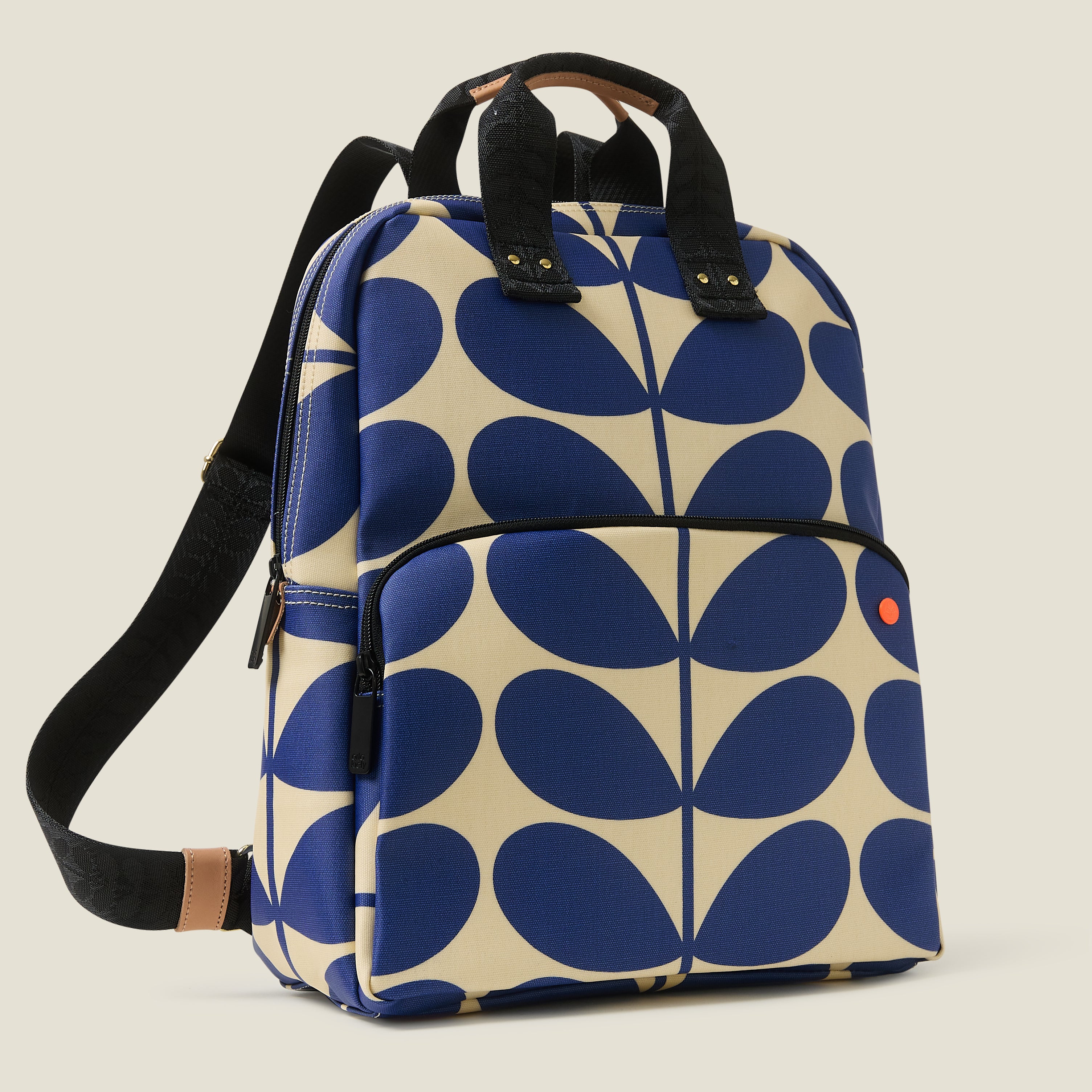 Orla Kiely リュック バックパック Lotta Backpack - Solid Stem Indigo
