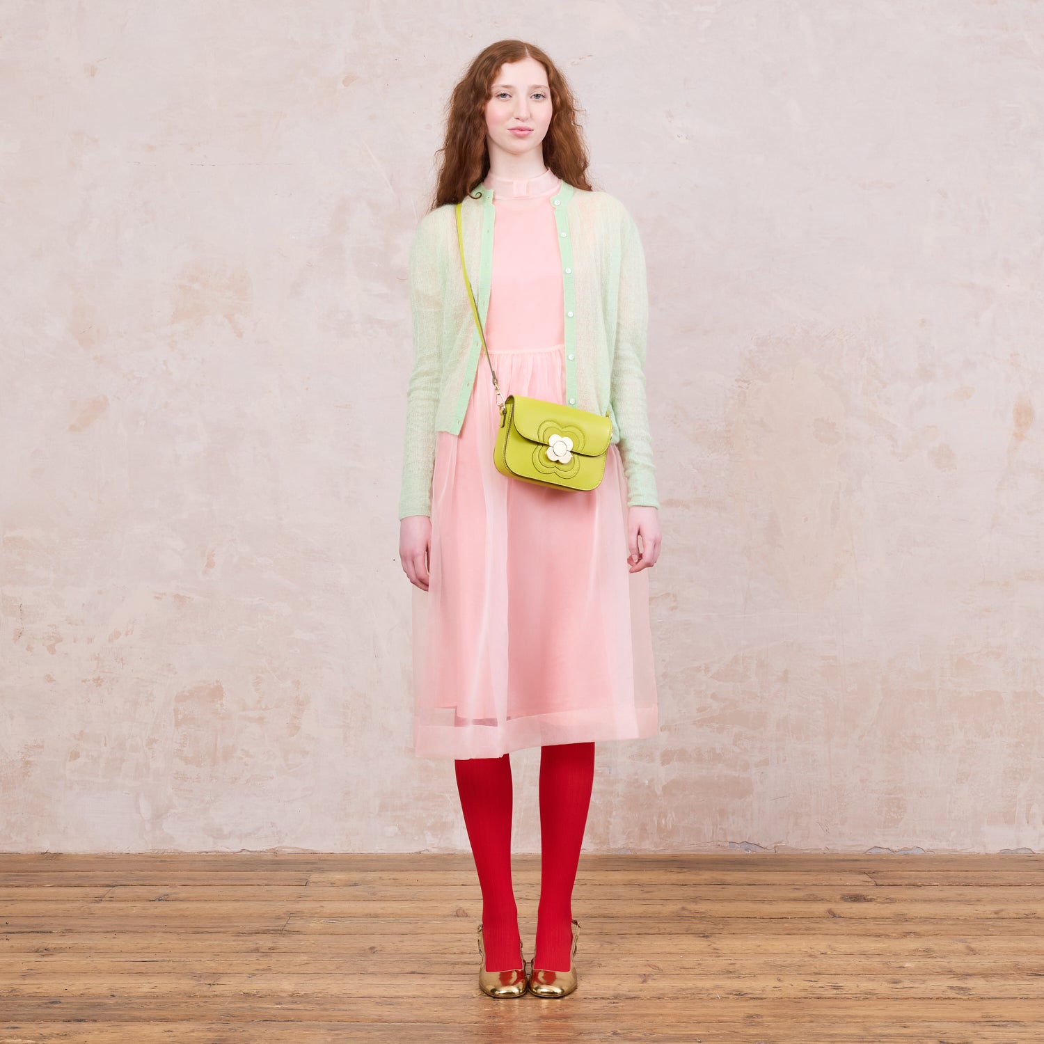 Mini Eclipse Leather Crossbody Bag - Chartreuse