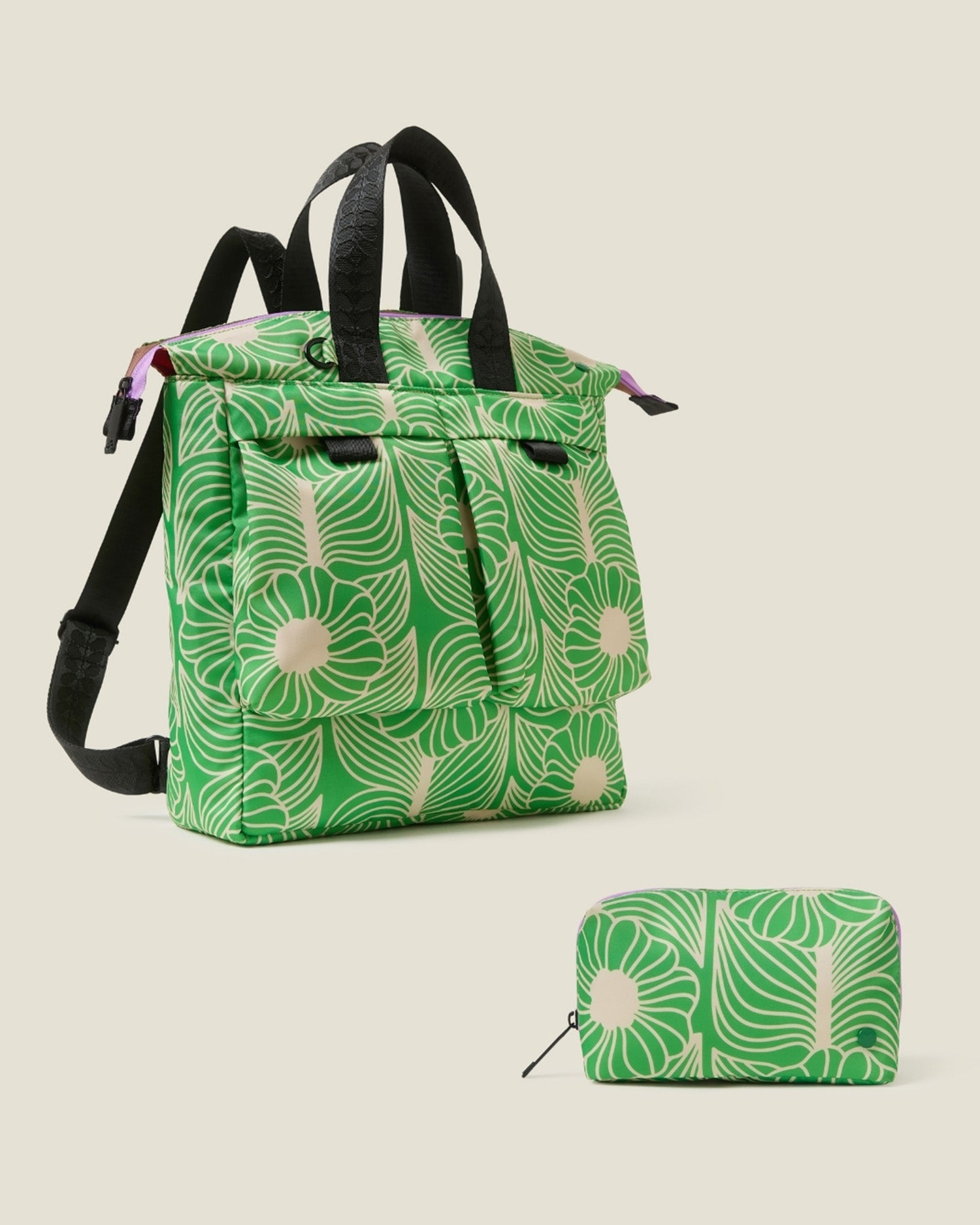 Axis Backpack & Beta Pouch Bundle - Moonflower Spring Green