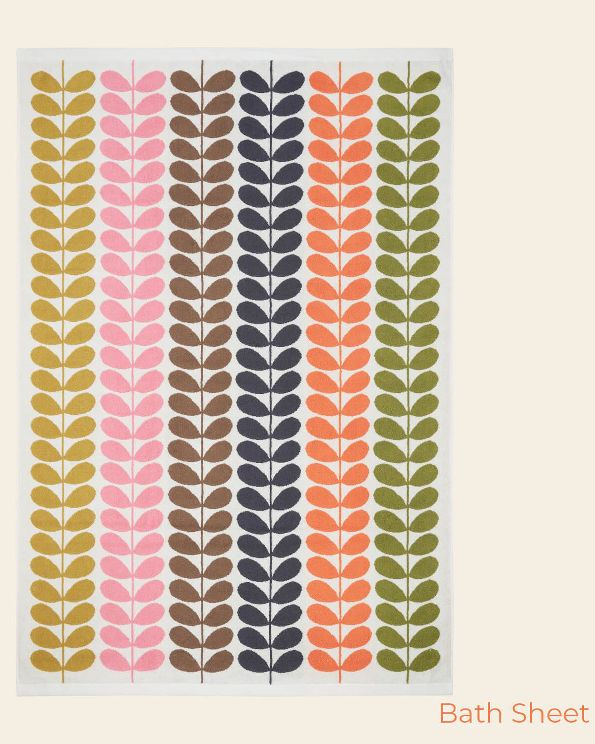 Multi Stem Bath Sheet Towel in Auburn by Orla Kiely