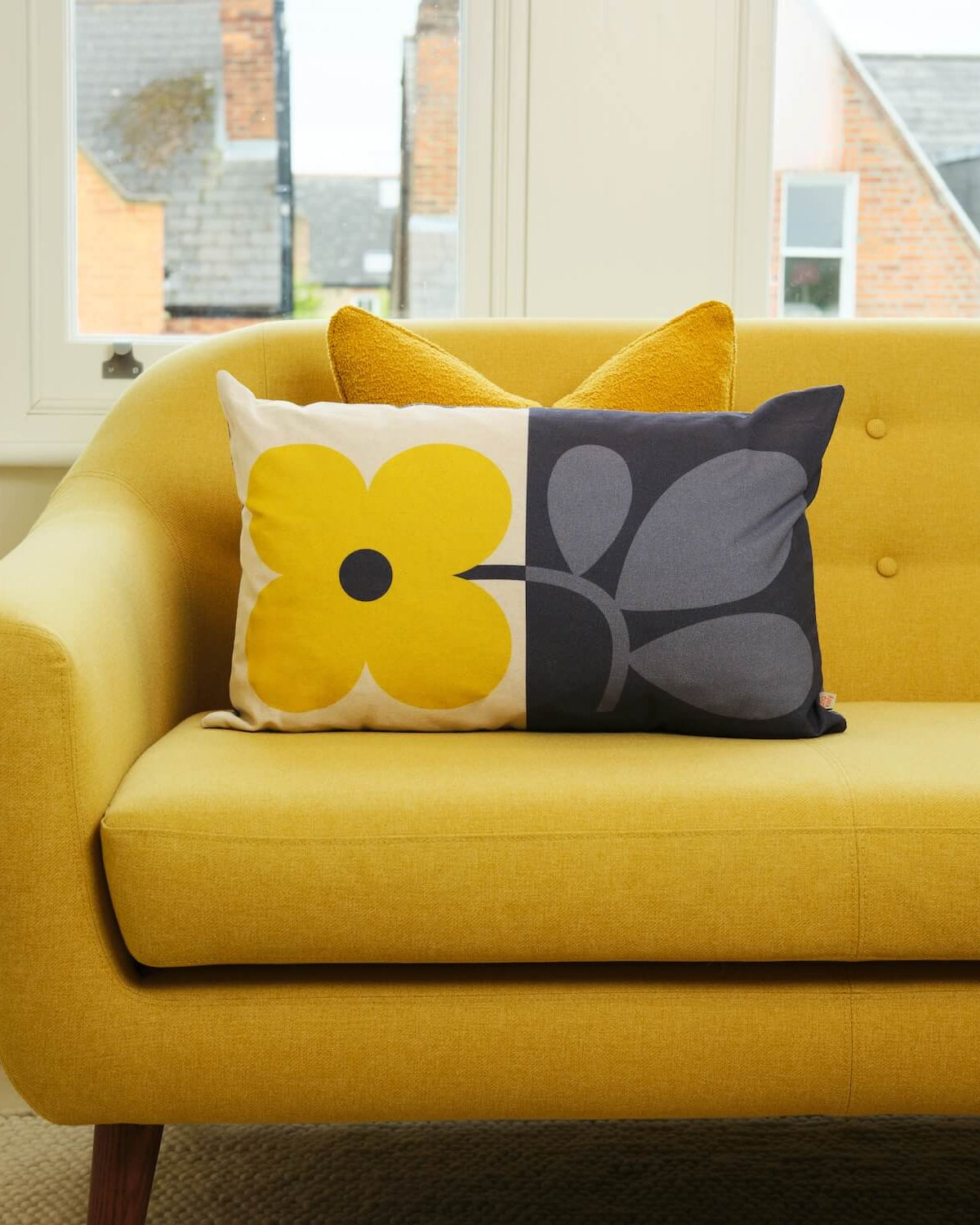 Floret Cushion - Dandelion Denim