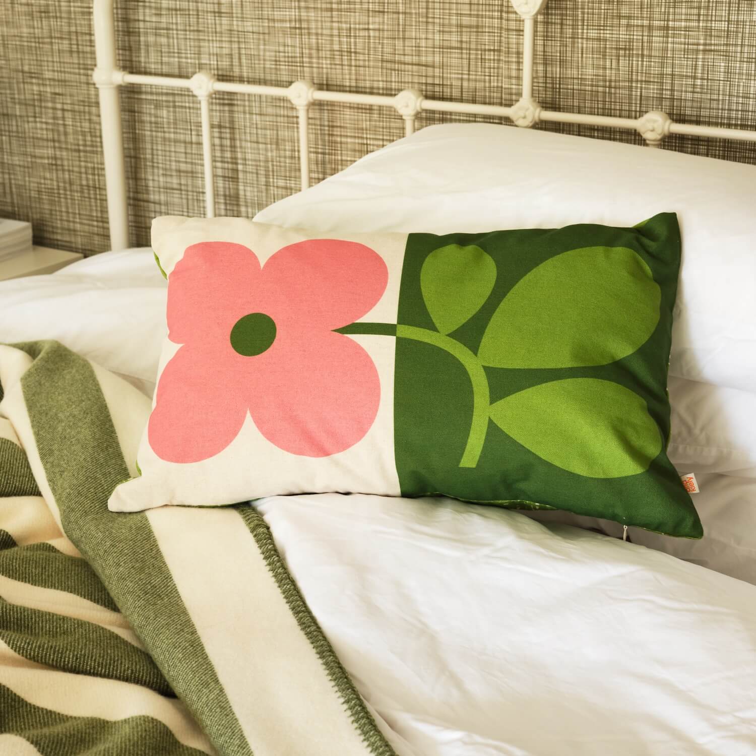 Floret Cushion - Bubblegum Basil