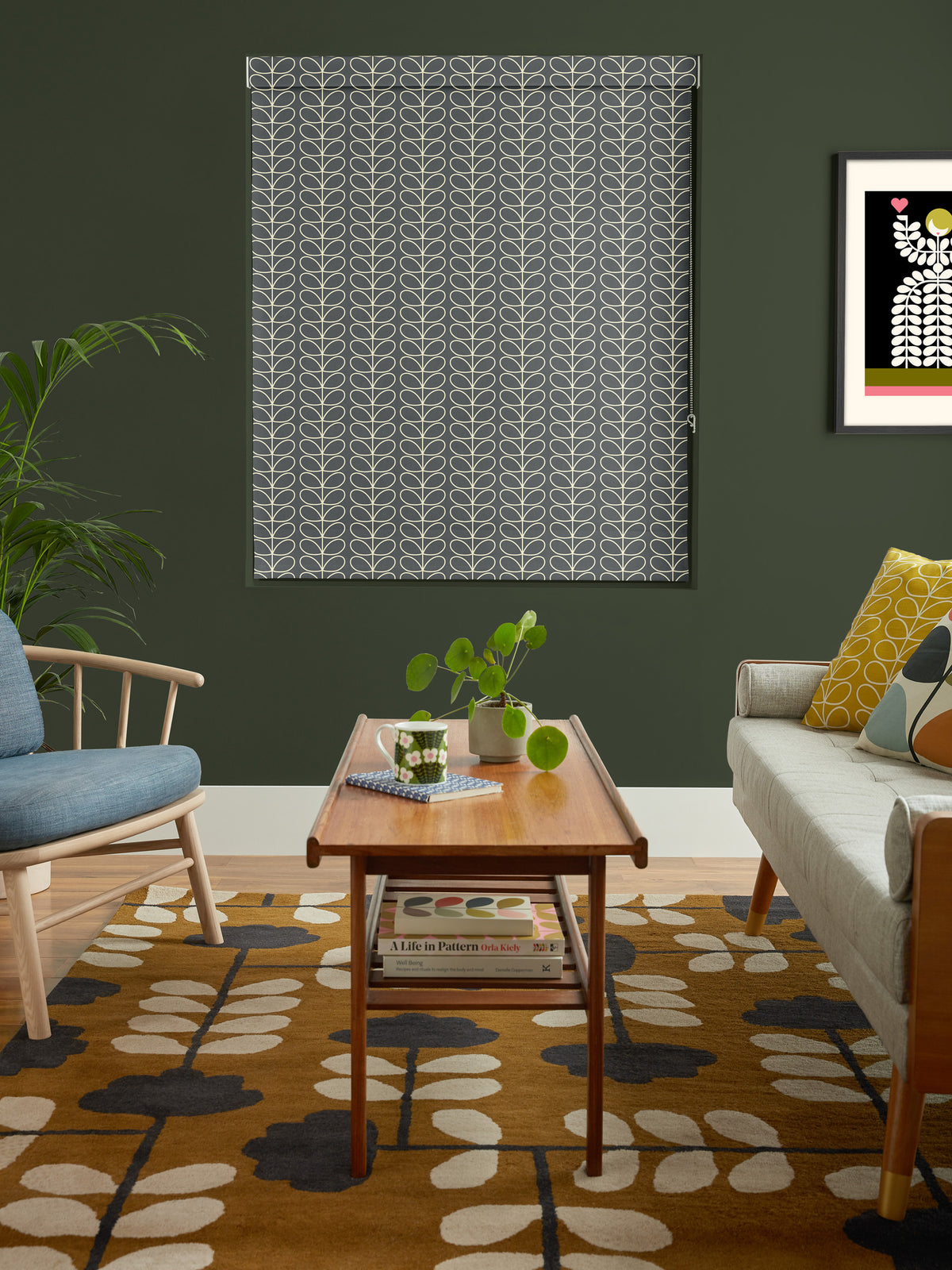 Linear Stem Cool Grey Made to Measure Roman Blind