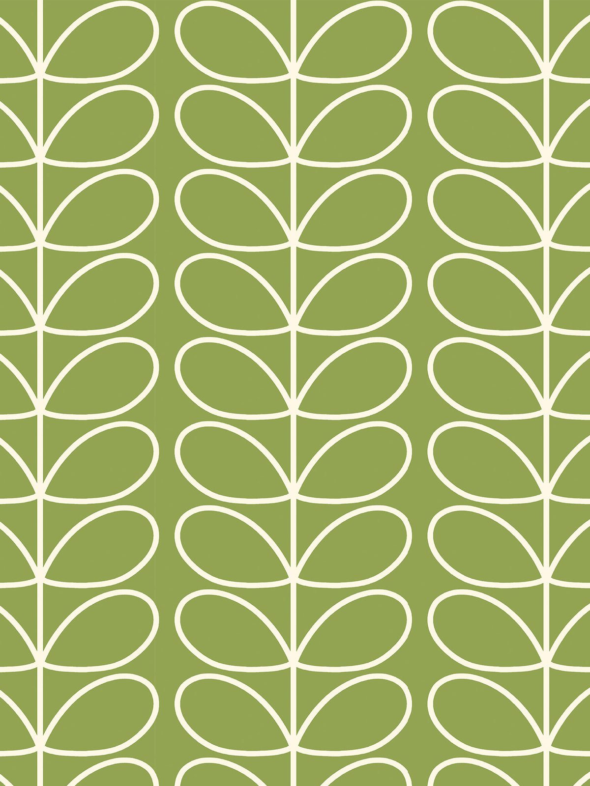 Chalky Green Jumbo Linear Stem Made to Measure Roman Blind