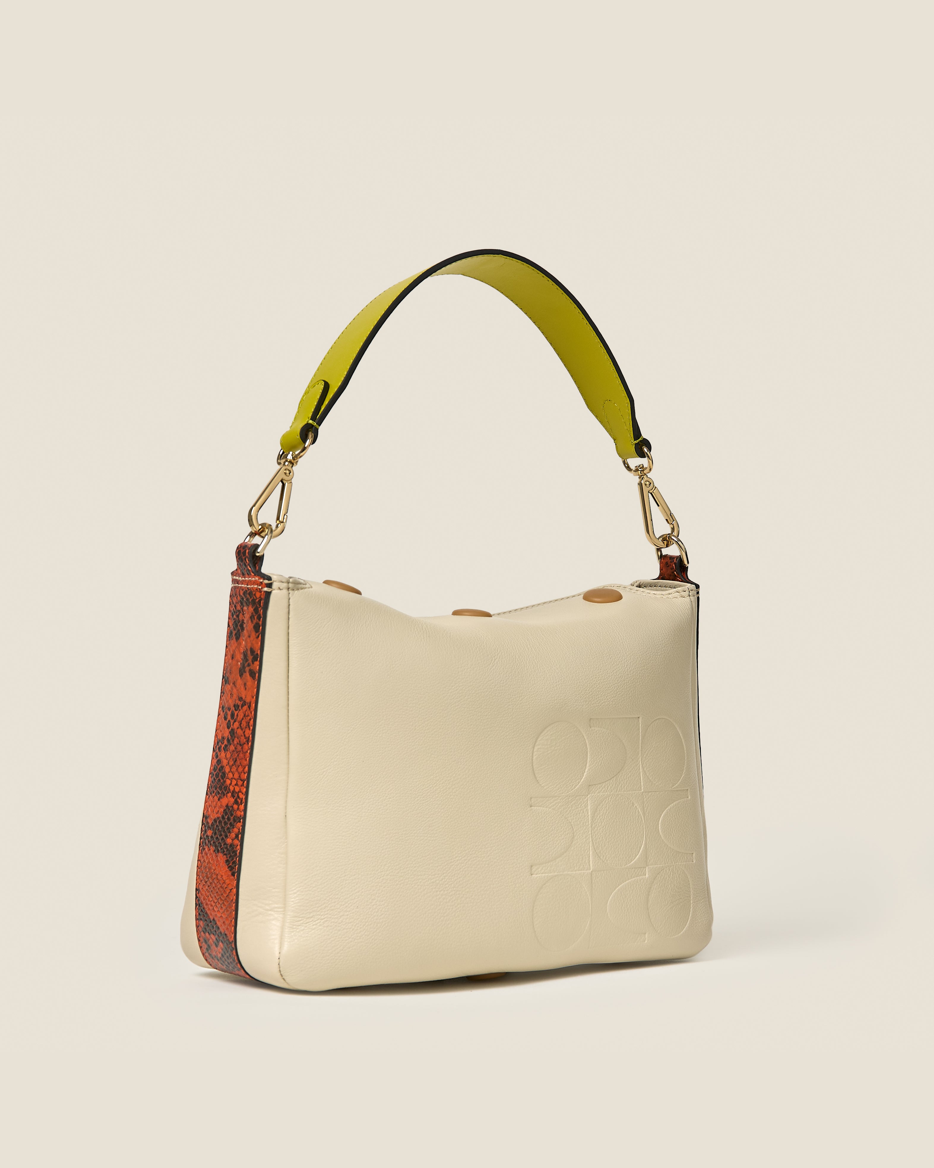 Small Softie Leather Shoulder Bag - White Creme