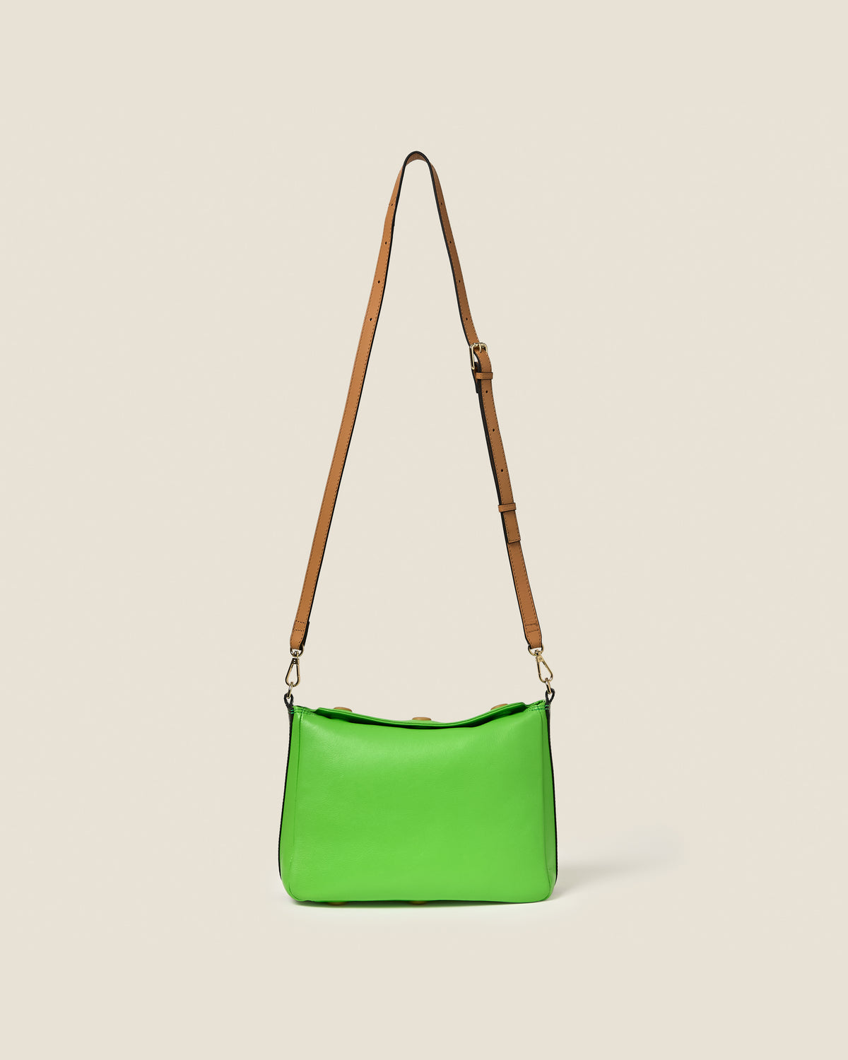 Small Softie Leather Shoulder Bag - Lawn Green