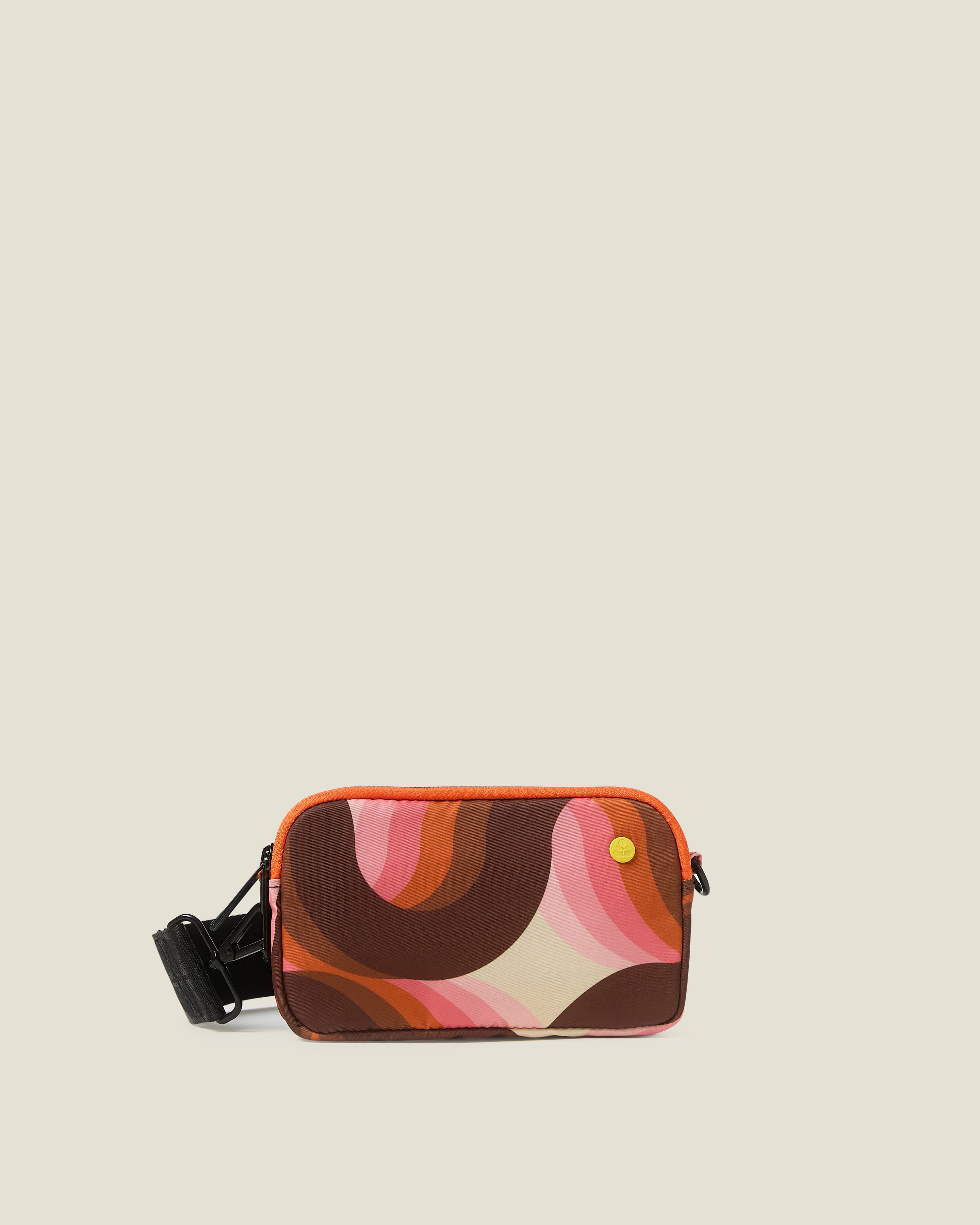 Tripod Crossbody Bag - Rolling Waves Rose