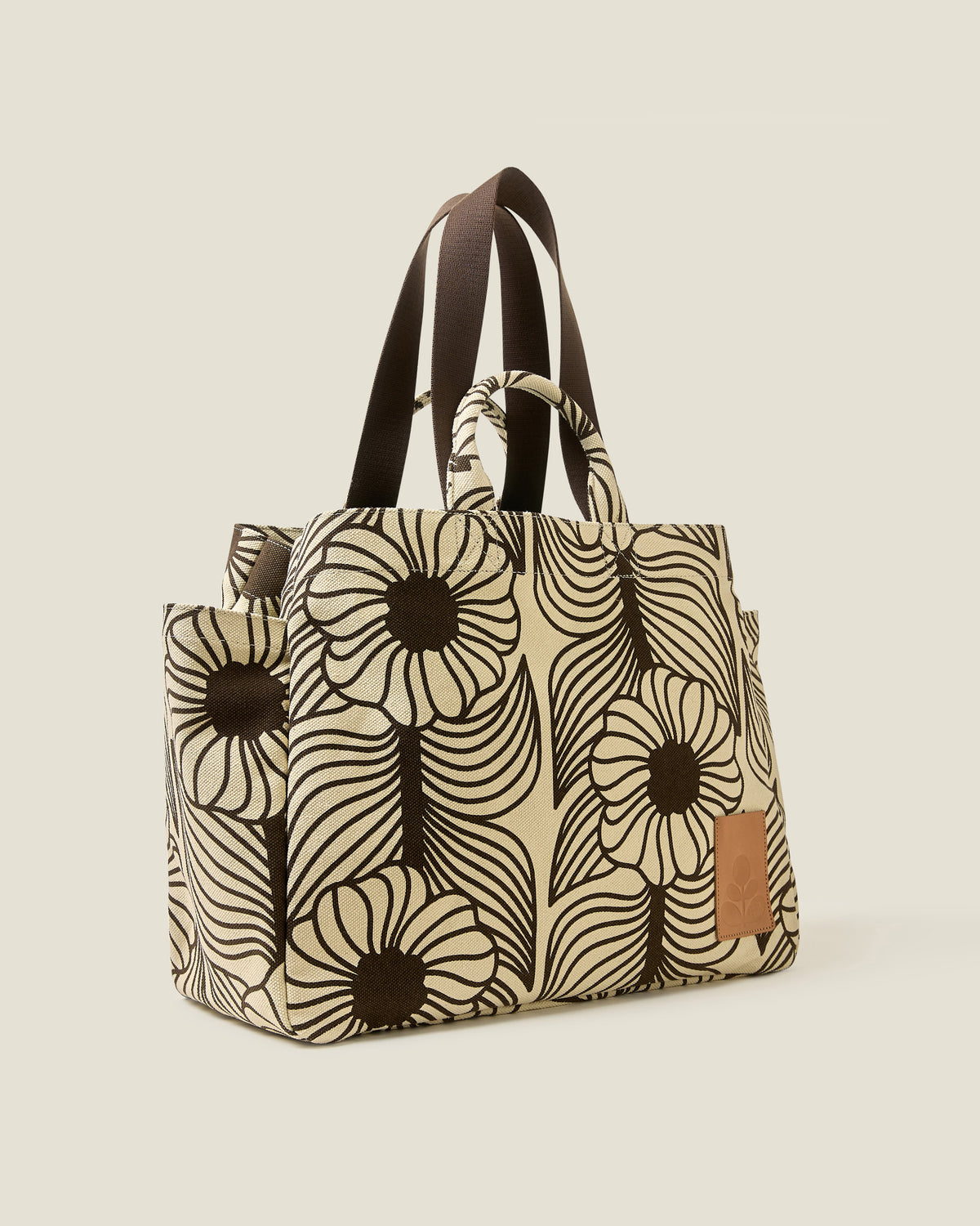 Gable Cotton Canvas XL Tote - Moonflower Desert