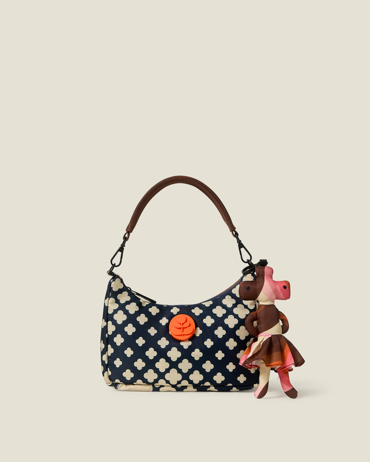 Martian With Skirt Bag Charm - Rolling Waves Rose