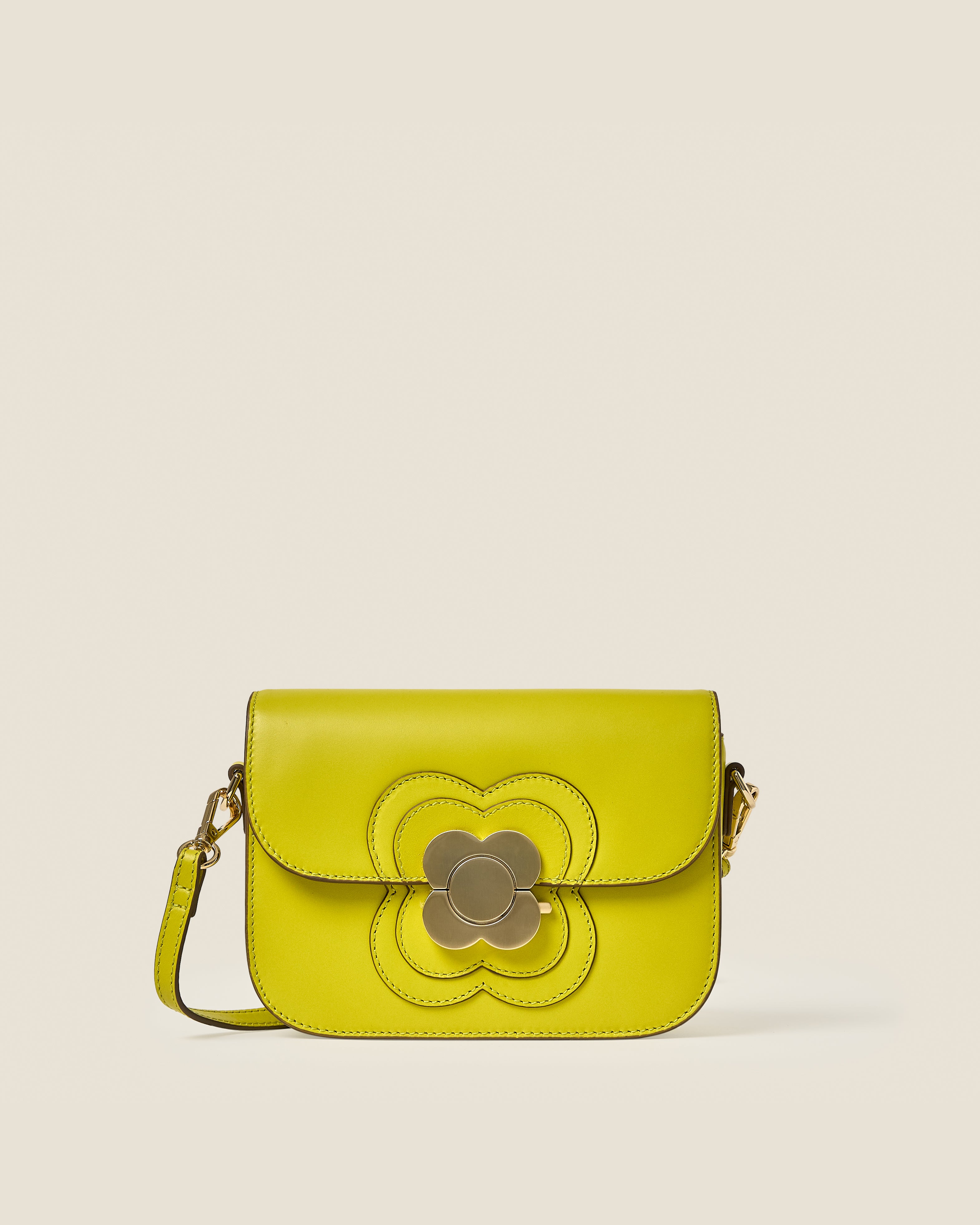 Mini Eclipse Leather Crossbody Bag - Chartreuse